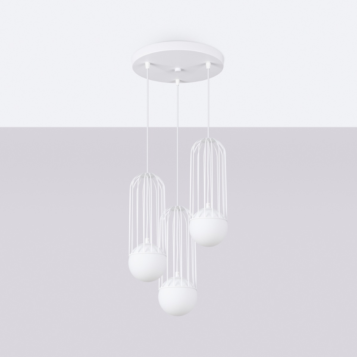 SOLLUX lighting Pendelleuchte »Pendelleuchte BRINA 3P Weiß«, 3 flammig, Leu günstig online kaufen