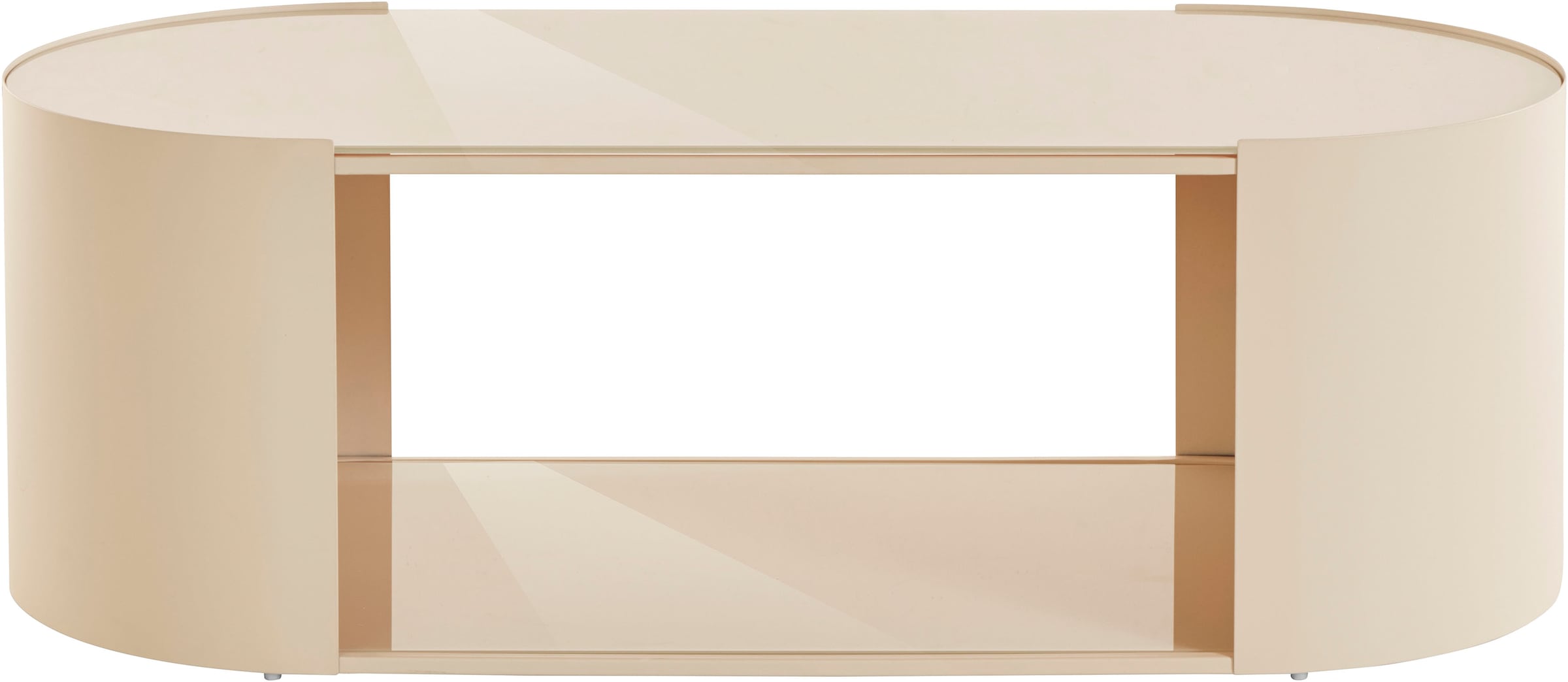 LeGer Home by Lena Gercke Couchtisch »Ivy«, oval, 0,6 cm starke Tischplatte, offenes Fach