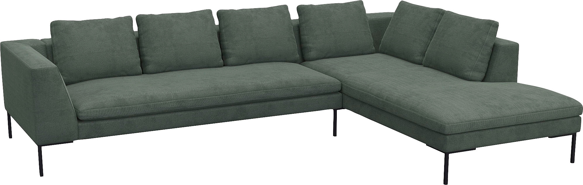 FLEXLUX Ecksofa »Loano, superbequemer Sitzkomfort durch Kaltschaum im Sitz, günstig online kaufen