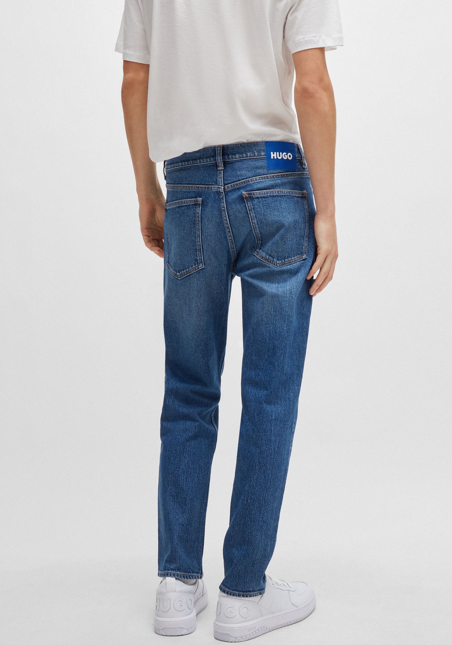 HUGO Blue Tapered-fit-Jeans »Brody«, mit Stone-washed-Finish