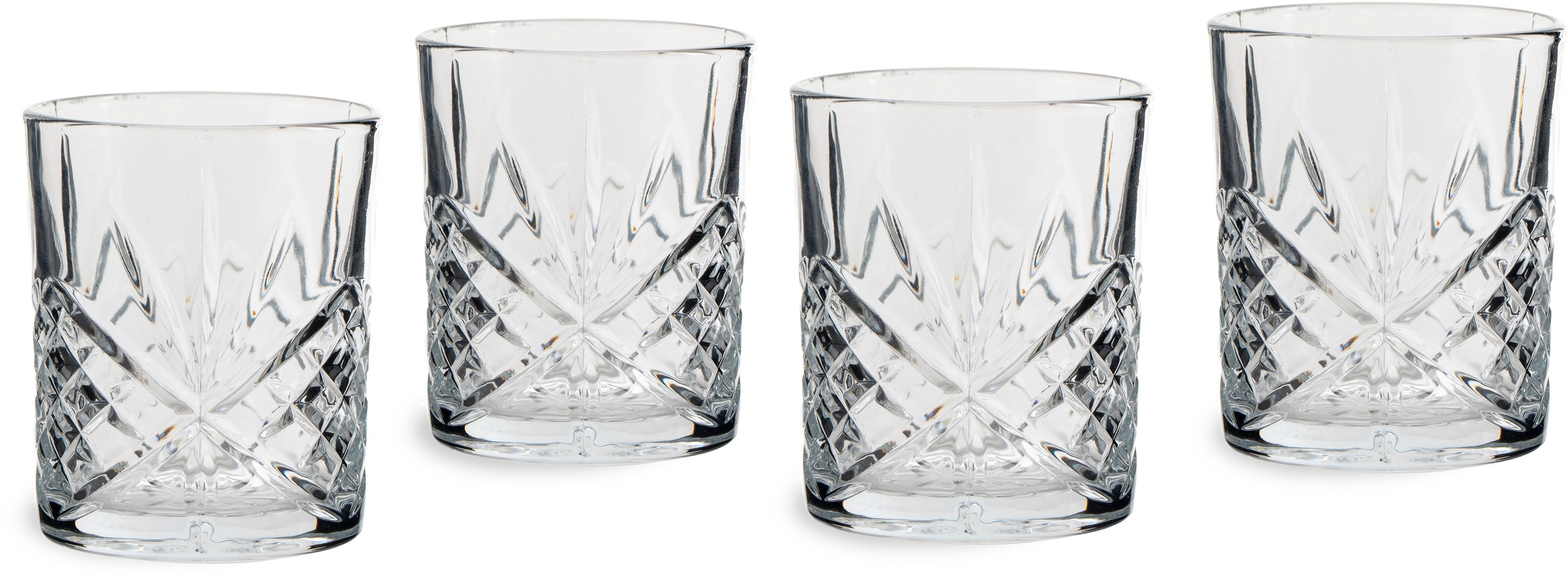 ECHTWERK Whiskyglas »Tumbler Set ca. 330ml« mit Schliffoptik und Reliefstru günstig online kaufen