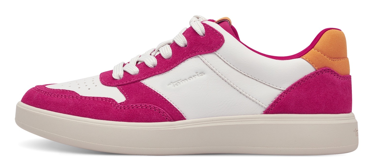 Tamaris Plateausneaker, Freizeitschuh, Halbschuh, Schnürschuh mit Kontrastbesätzen