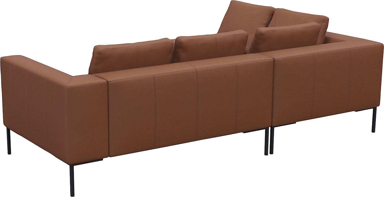FLEXLUX Ecksofa »Loano, superbequemer Sitzkomfort durch Kaltschaum im Sitz, L-Form«, modernes Sofa, frei im Raum stellbar, lose Kissen, hoher Fuß
