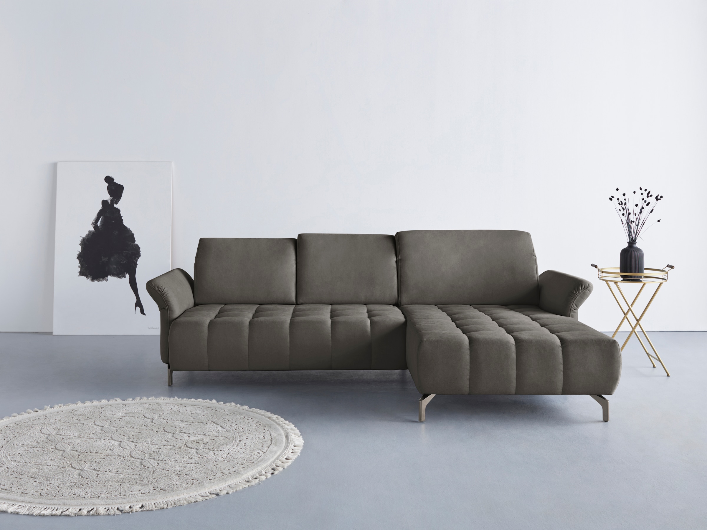 Home affaire Ecksofa »Fresh L-Form« Federkern, wahlweise Kopfteilverstellun günstig online kaufen