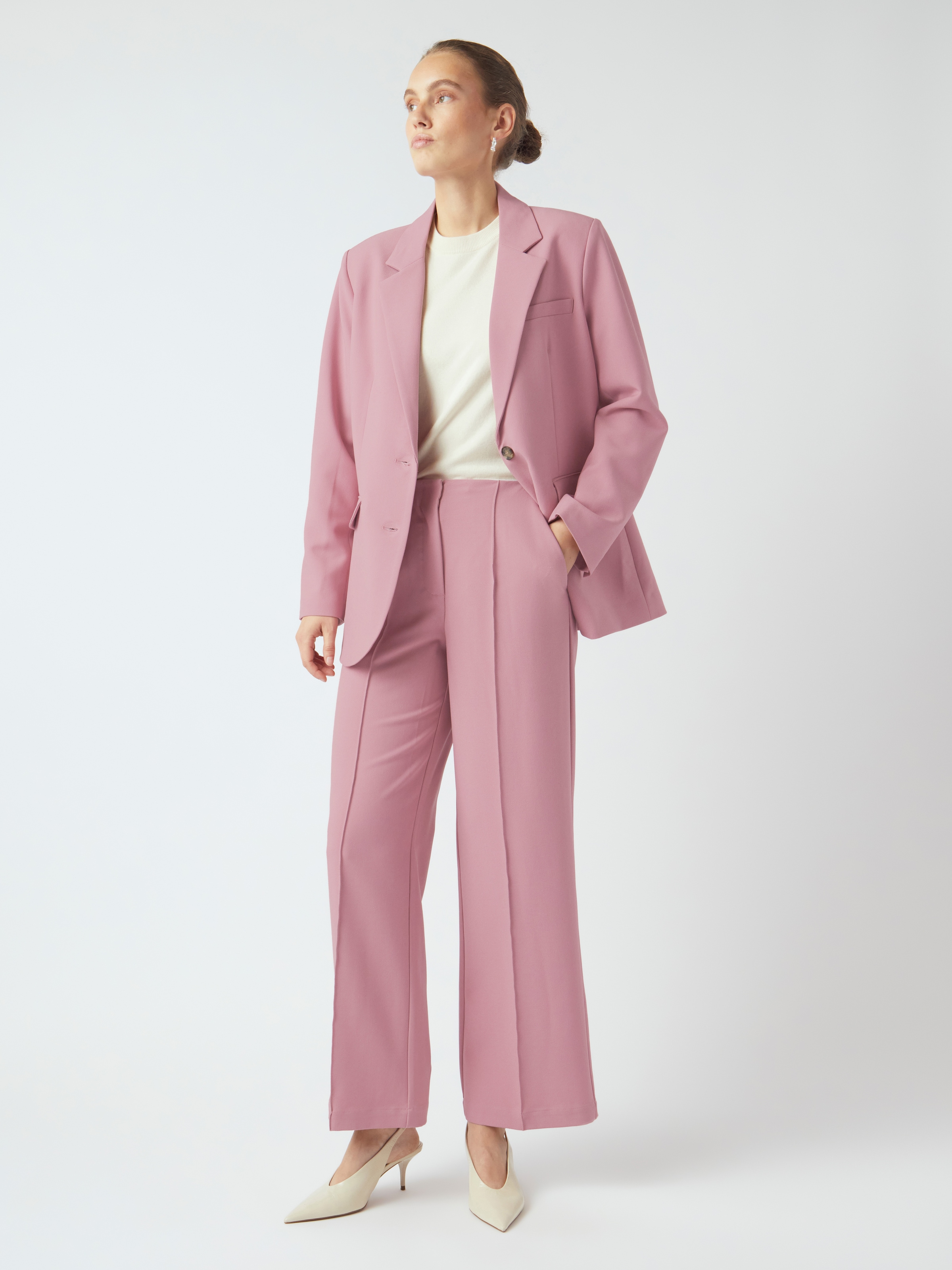 Y.A.S Anzughose »YASREEMAJ HW PANT NOOS«  Regular Fit, Materialmix mit Stretch