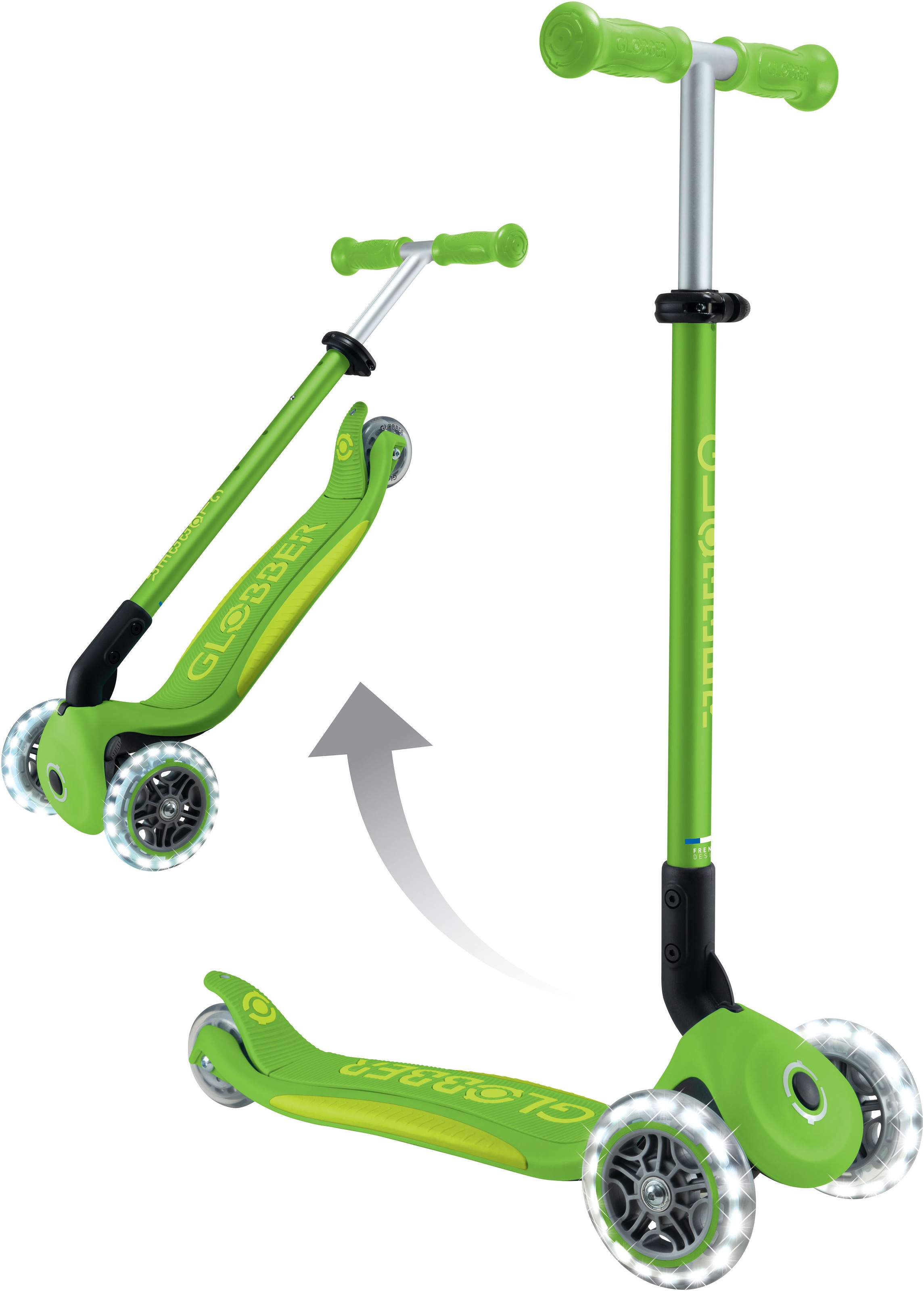 Globber Tretroller »GLOBBER ELITE LIGHTS, mit Leuchtrollen«