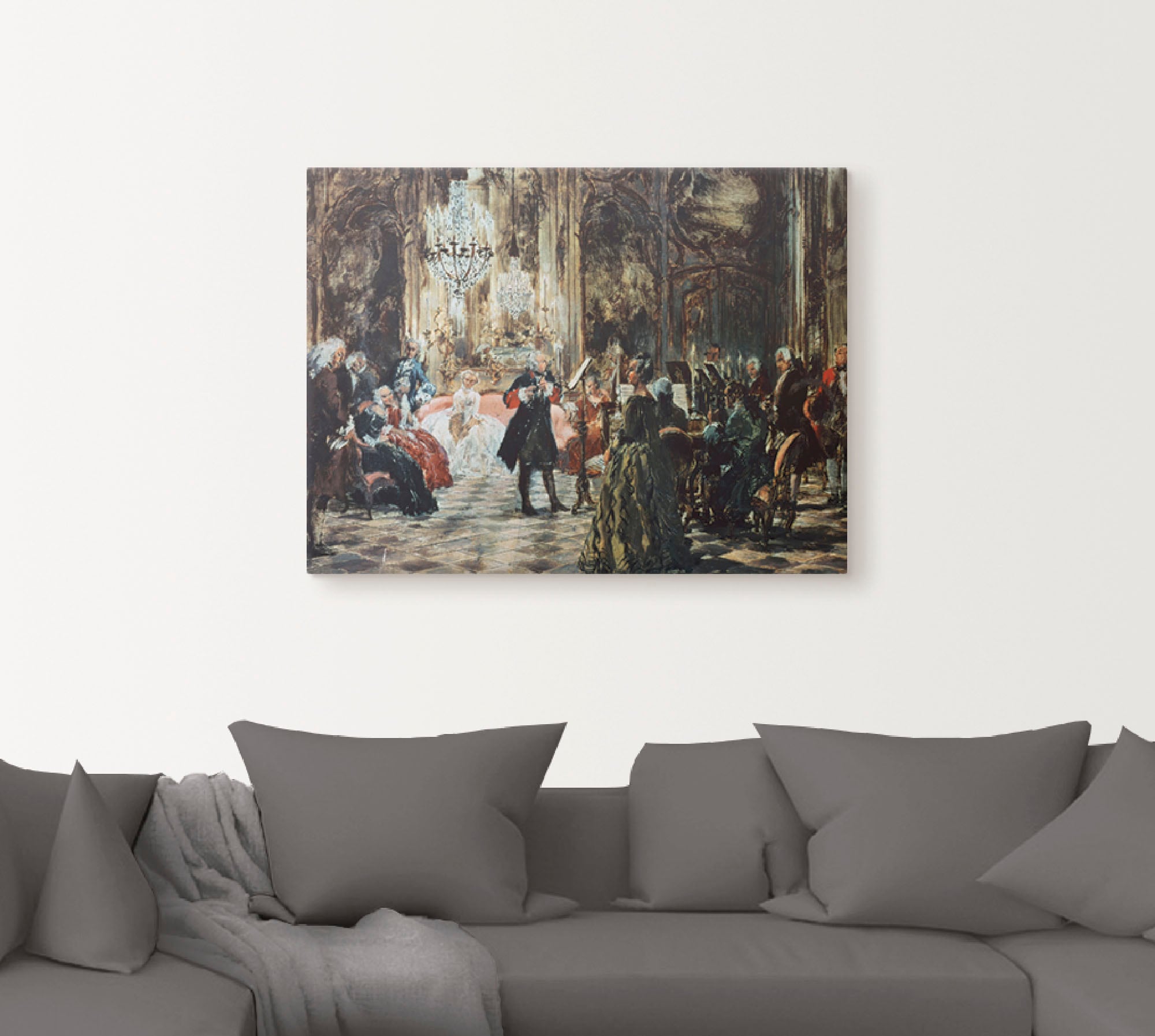 Artland Wandbild »Flötenkonzert Friedrich des Großen.«, Orchester & Bands, günstig online kaufen