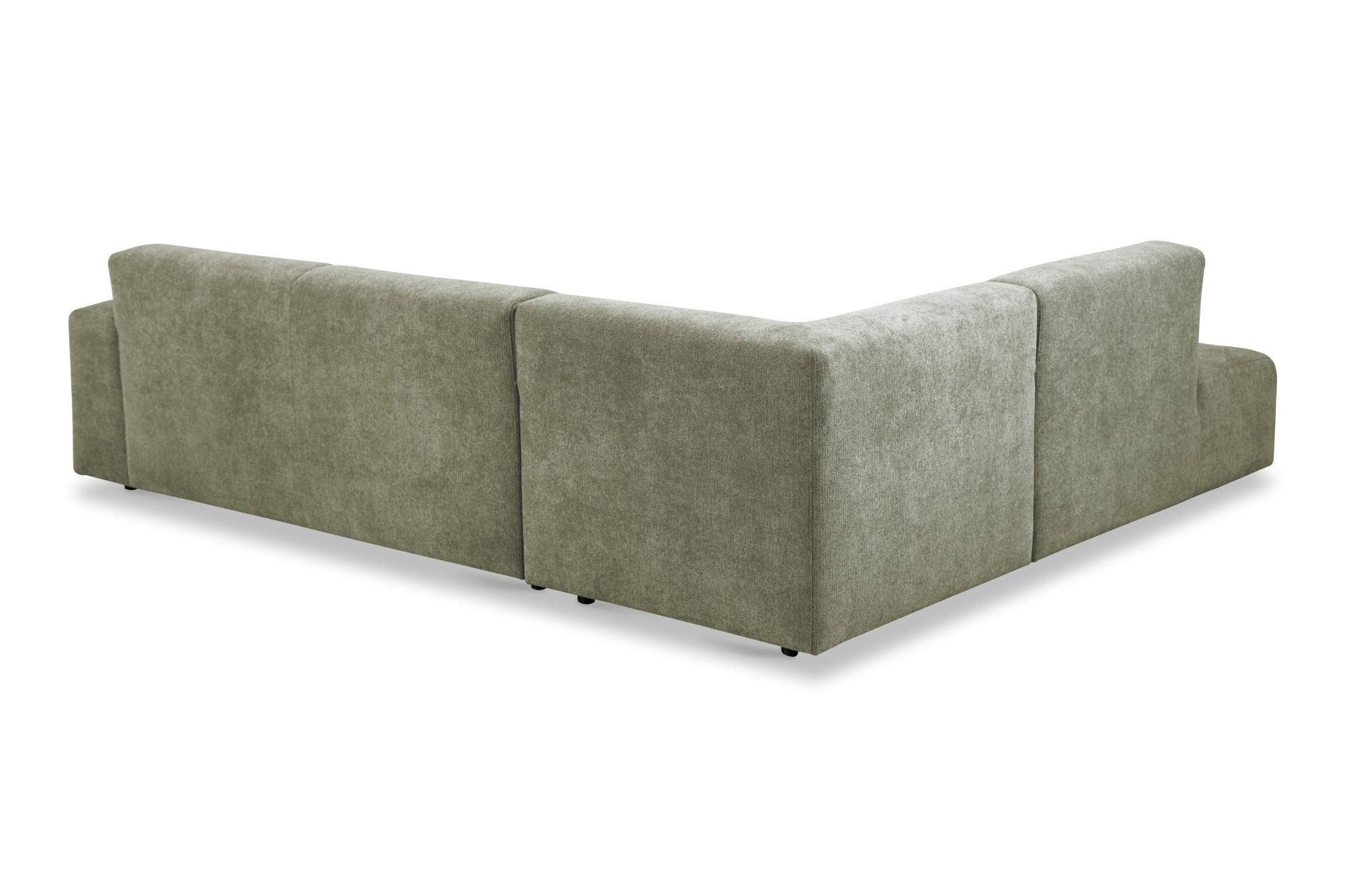 andas Ecksofa »Linkka, Breite 282 cm«, L-Form, in einem weichen Chenille-Stoff, mit Wellenunterfederung