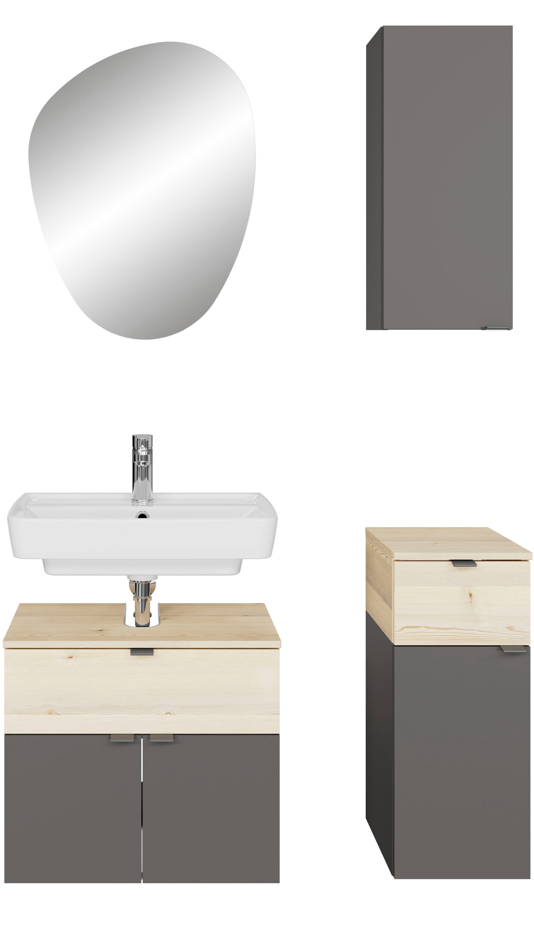 Saphir Badmöbel-Set »Quickset 394«, (Komplett-Set, 4 St.) günstig online kaufen