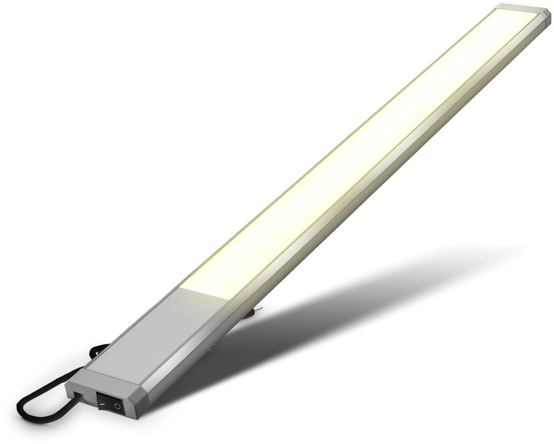 B.K.Licht LED Unterbauleuchte »BKL1468 LED Leiste mit Ein-Ausschalter«, 1 flammig, Leuchtmittel LED-Modul | LED fest integriert, Unterbauleuchte, 3.000K, 1.100Lm, 57,5x4,9x1,3 cm, Titanfarbig