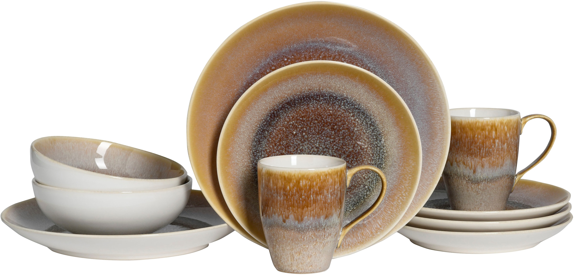 CreaTable Kombiservice »Caldera« irisierende Glasur günstig online kaufen