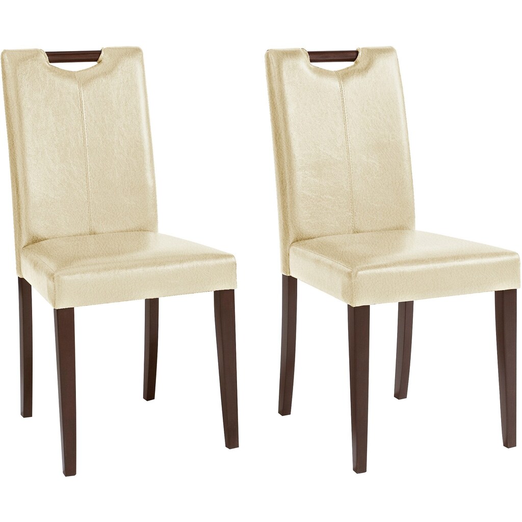 Home affaire Stuhl »Stuhlparade«, (Set), 2 St., Kunstleder, in zwei unterschiedlichen Bezugsqualitäten, in verschiedenen Farbvarianten, Sitzhöhe 46 cm