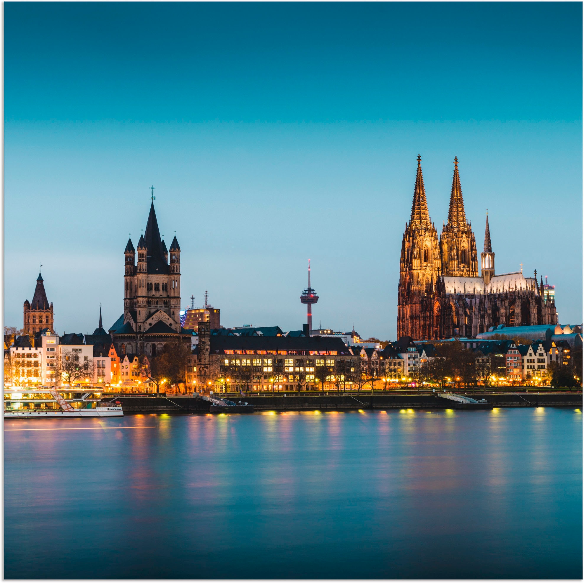 Artland Alu-Dibond-Druck "Köln Rheinpromenade", Deutschland, (1 St.), für I günstig online kaufen