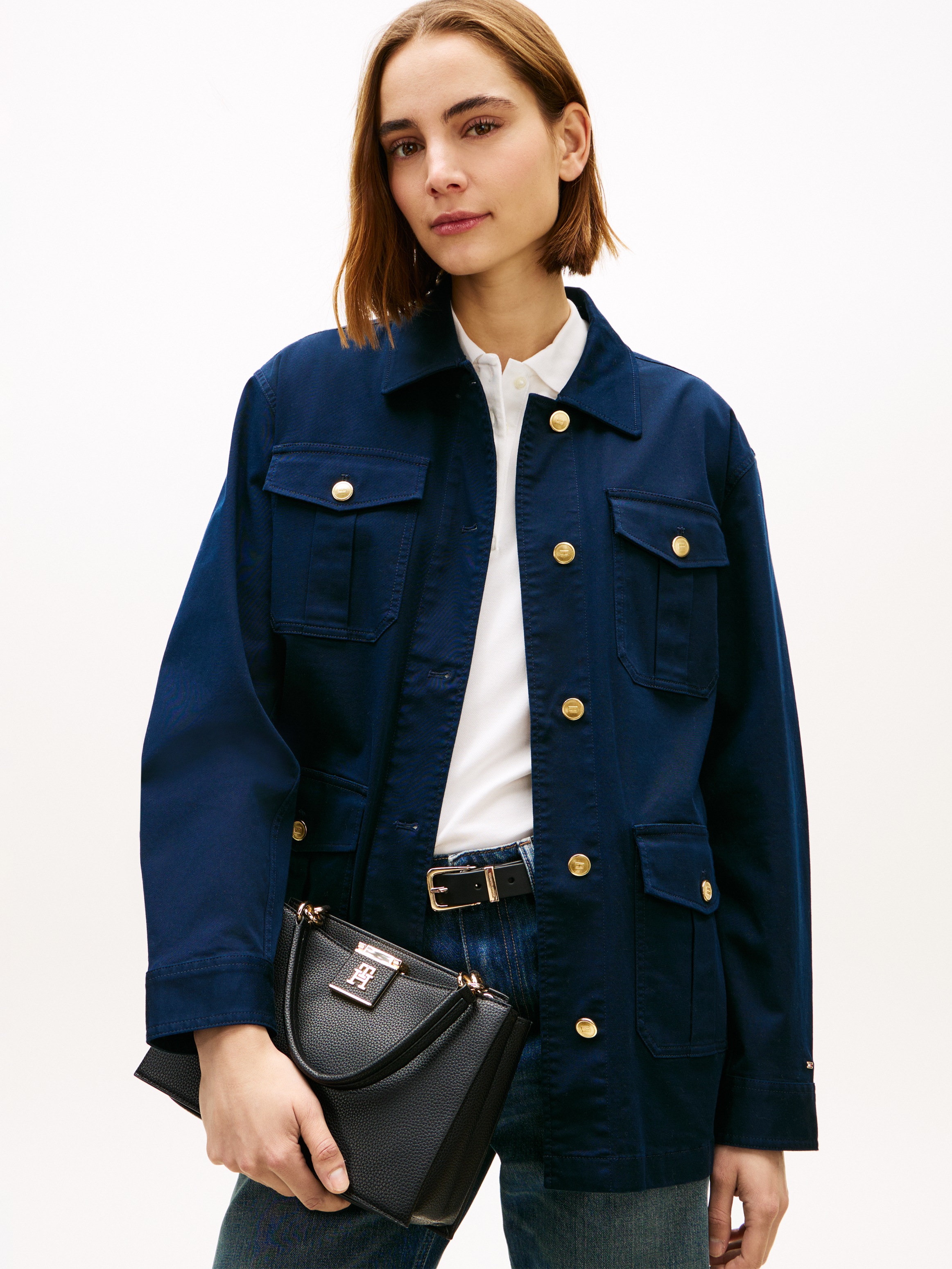 Tommy Hilfiger Henkeltasche »TH HER TOTE« Damen Schultertasche, Henkeltasche mit TH-Logo