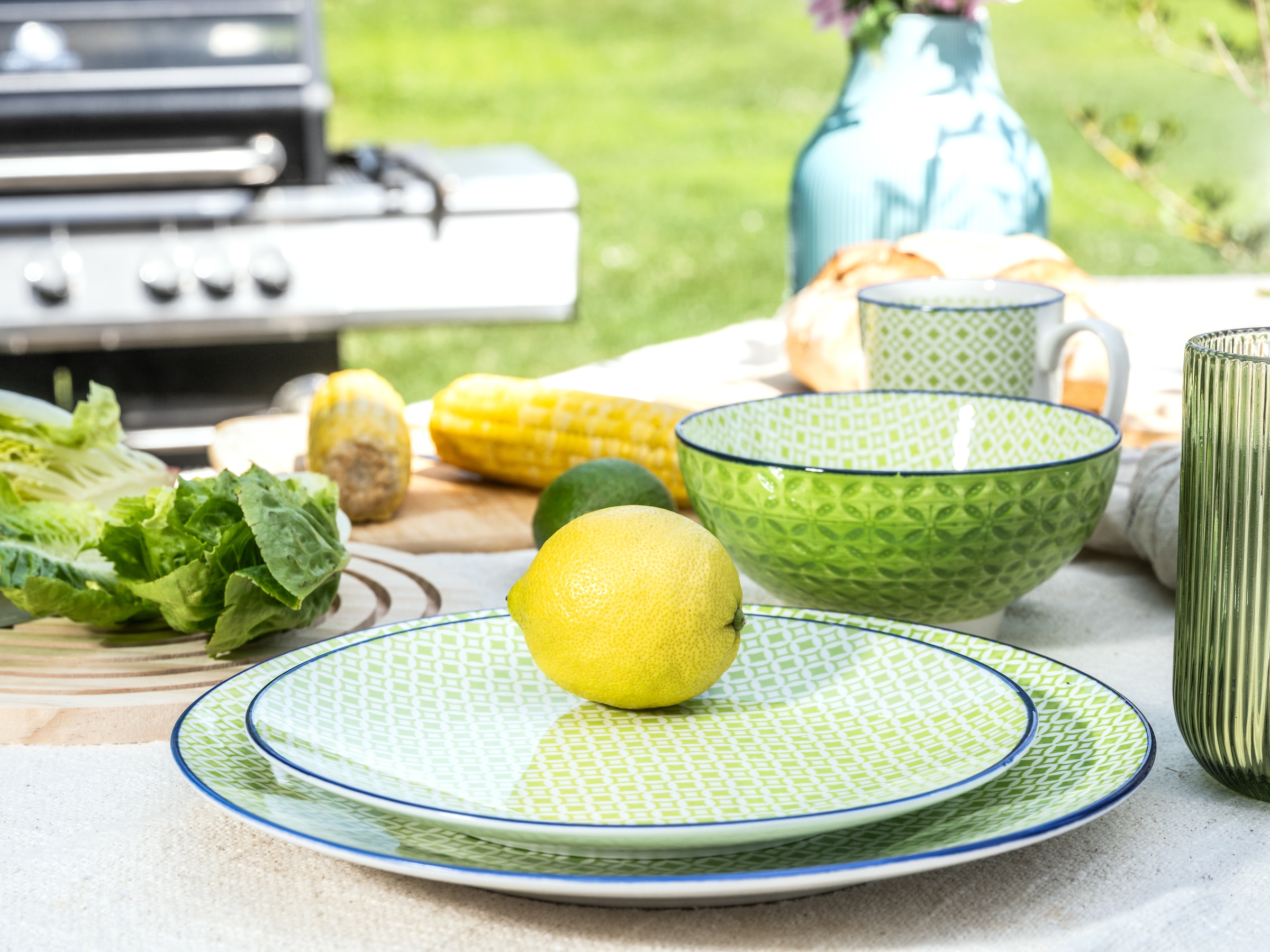 CreaTable Kombiservice »Mediterran, Service 16-tlg.« Mediterraner Flair, Traditionell keramische Motive