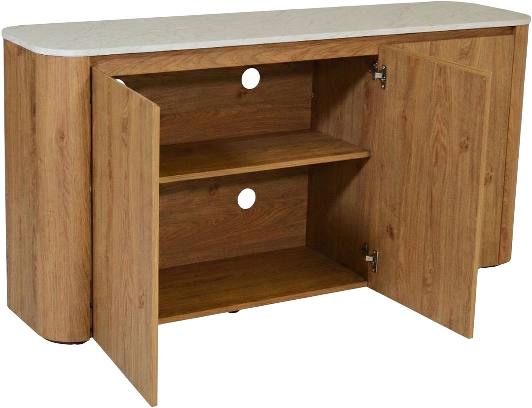 Jahnke Sideboard »TRESOR SB 150« Sideboard, Marmor Look, grifflose Optik, 3 Türen, Breite:150 cm