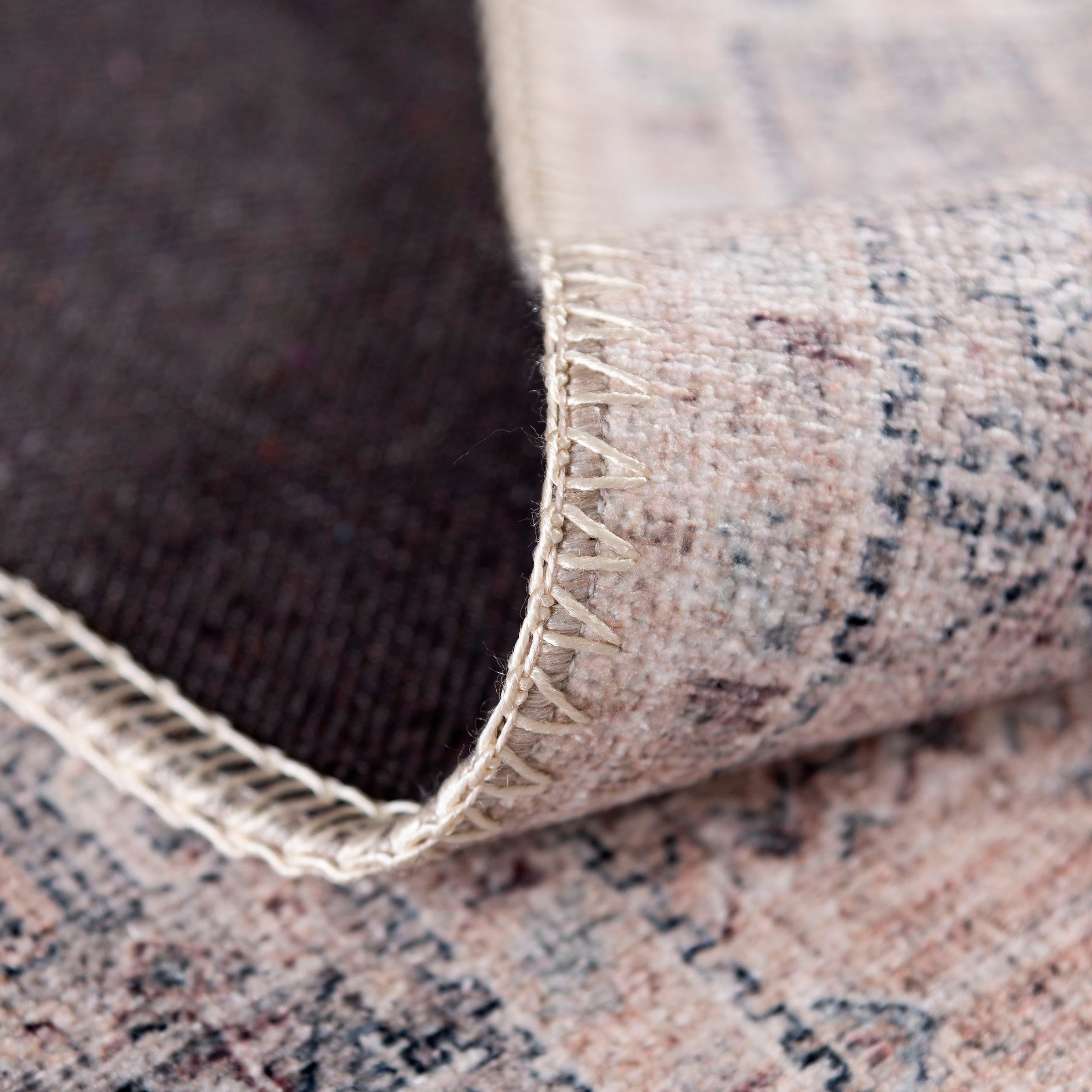 Sehrazat Teppich »Vintage 3550«, rechteckig, 4 mm Höhe, Kurzflor, waschbar, Chenille mit Baumwolle, Wohnzimmer
