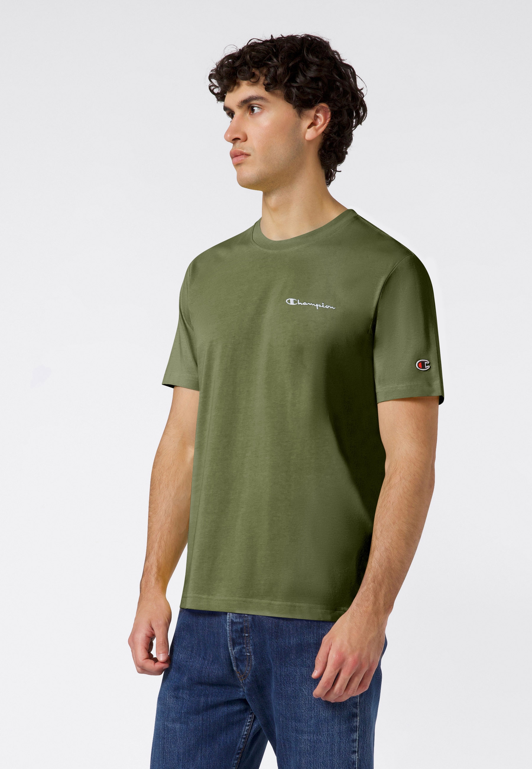 Champion T-Shirt »ICONS CONTRAST  SS Tee« Kurzarm, mit Rundhalsausschnitt, aus Baumwolle, sportlicher Schnitt