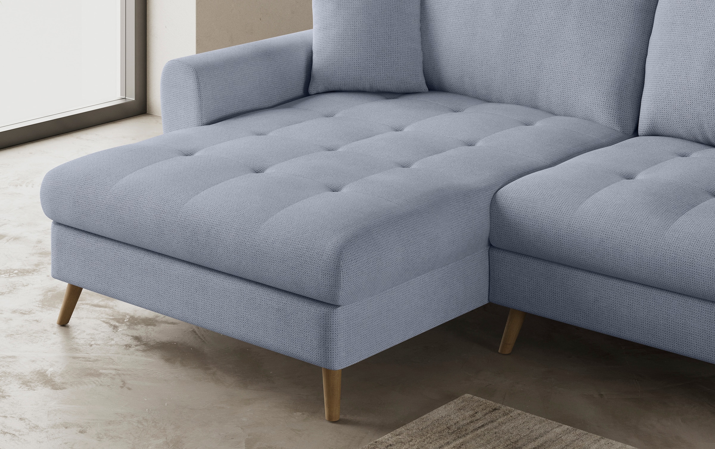 Mr. Couch Ecksofa »Blackburn II, L-Form«, Mit Kaltschaumpolsterung bis 140 kg belastbar