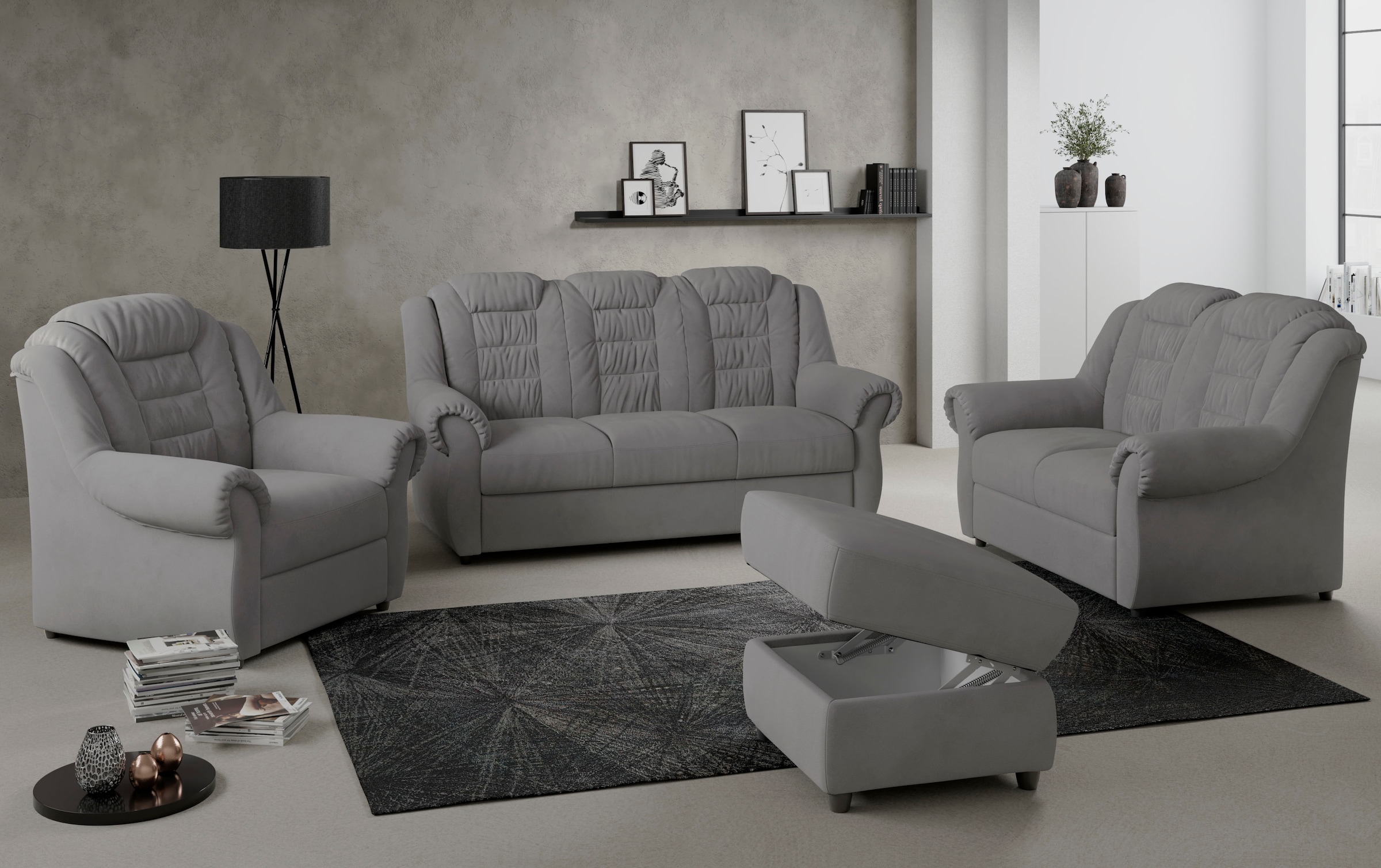 Home affaire 2-Sitzer »Boston«, Sofa mit hoher Rückenlehne