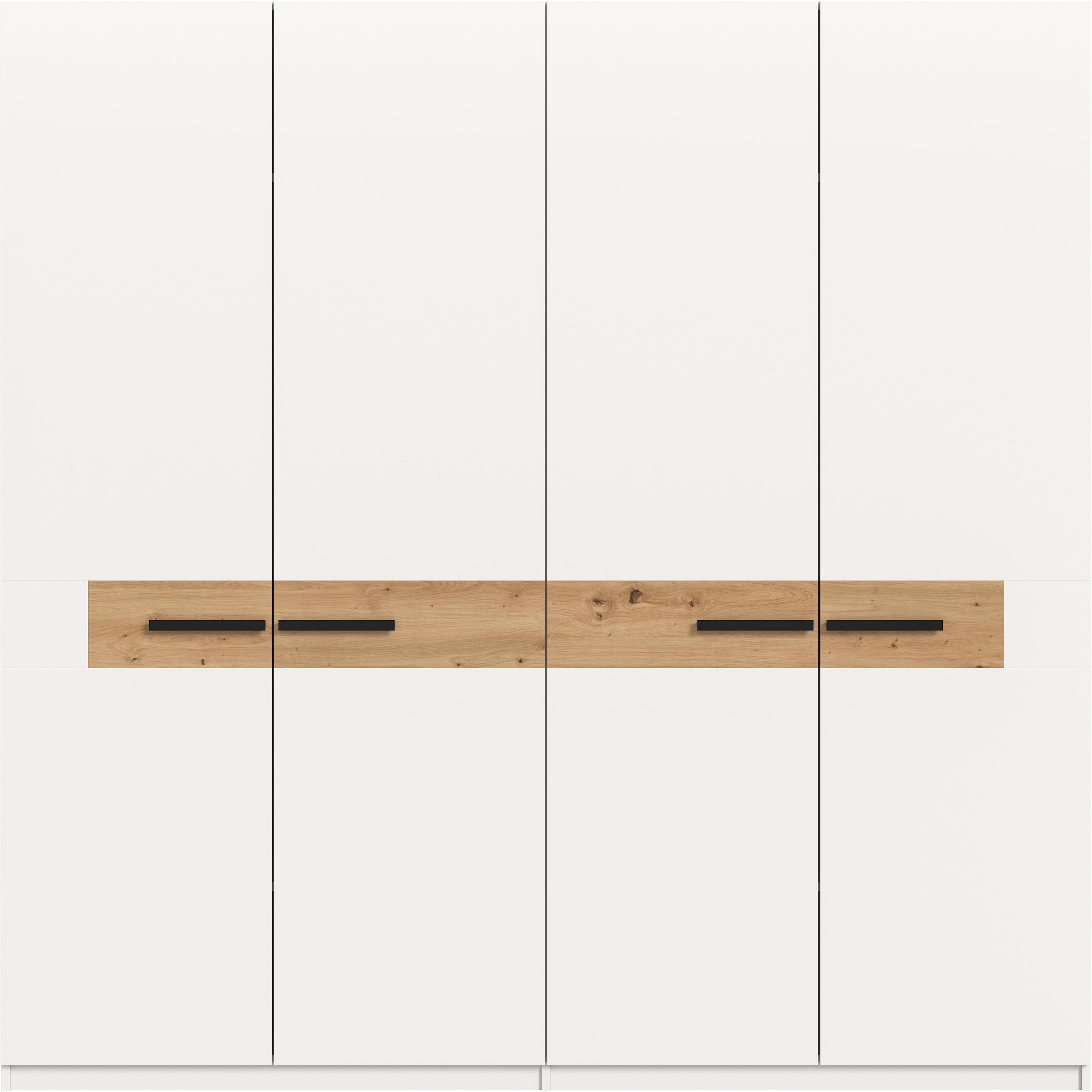 Home affaire Kleiderschrank »NIEL« BxH: 200x200 cm, 2 Kleiderstangen, 4 Einlegeböden, 1 Stk. tlg. Kleiderschrank, Schrank, Schlafzimmer, Jugendzimmer