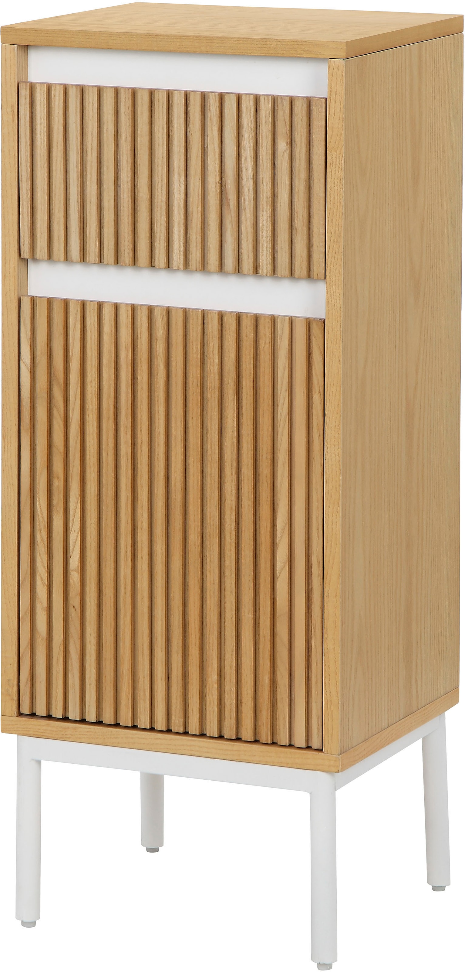 welltime Unterschrank »Falun«, Badmöbel, Badezimmerschrank mit Rille, Breite 35 cm