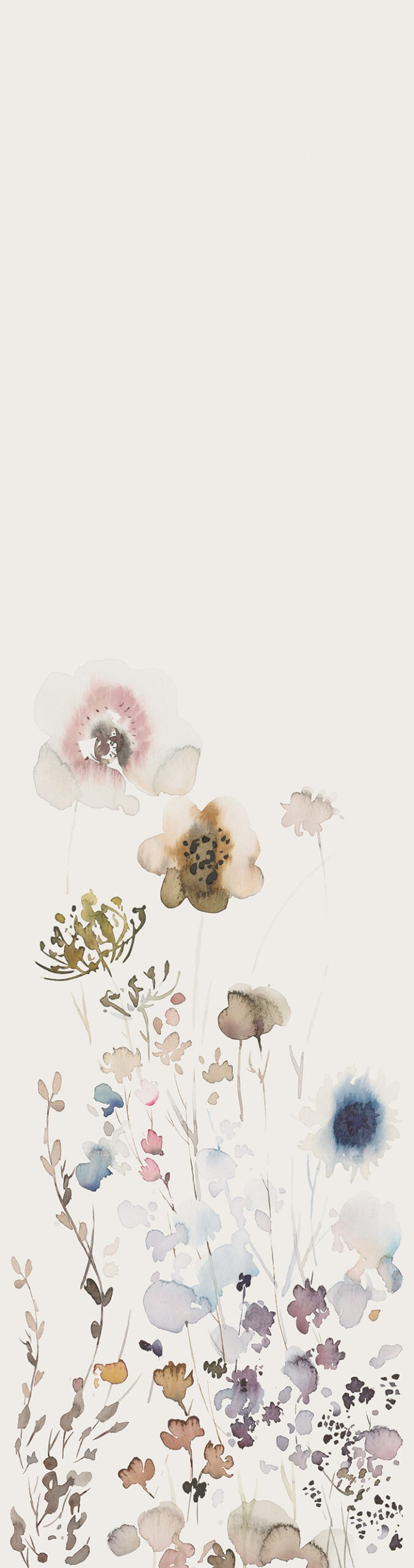 Marburg Vliestapete Blumen Crushed-Optik Modern 270 cm x 70 cm Greige günstig online kaufen