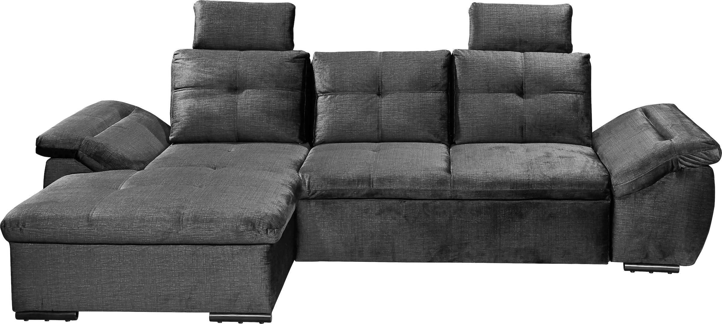 ED EXCITING DESIGN Ecksofa »Alija L-Form«, mit Bettfunktion, Armteilverstel günstig online kaufen