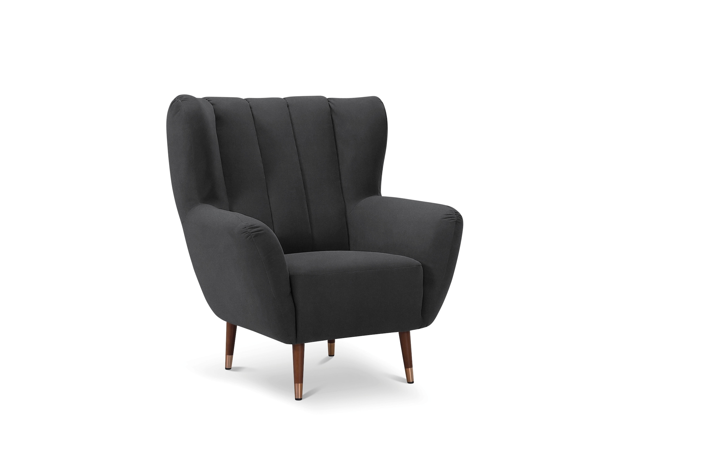 exxpo - sofa fashion Sessel »Polly, Ohrensessel, Loungesessel«, bequem mit hoher Rückenlehne, hohe Füße, hochwertige Bezüge