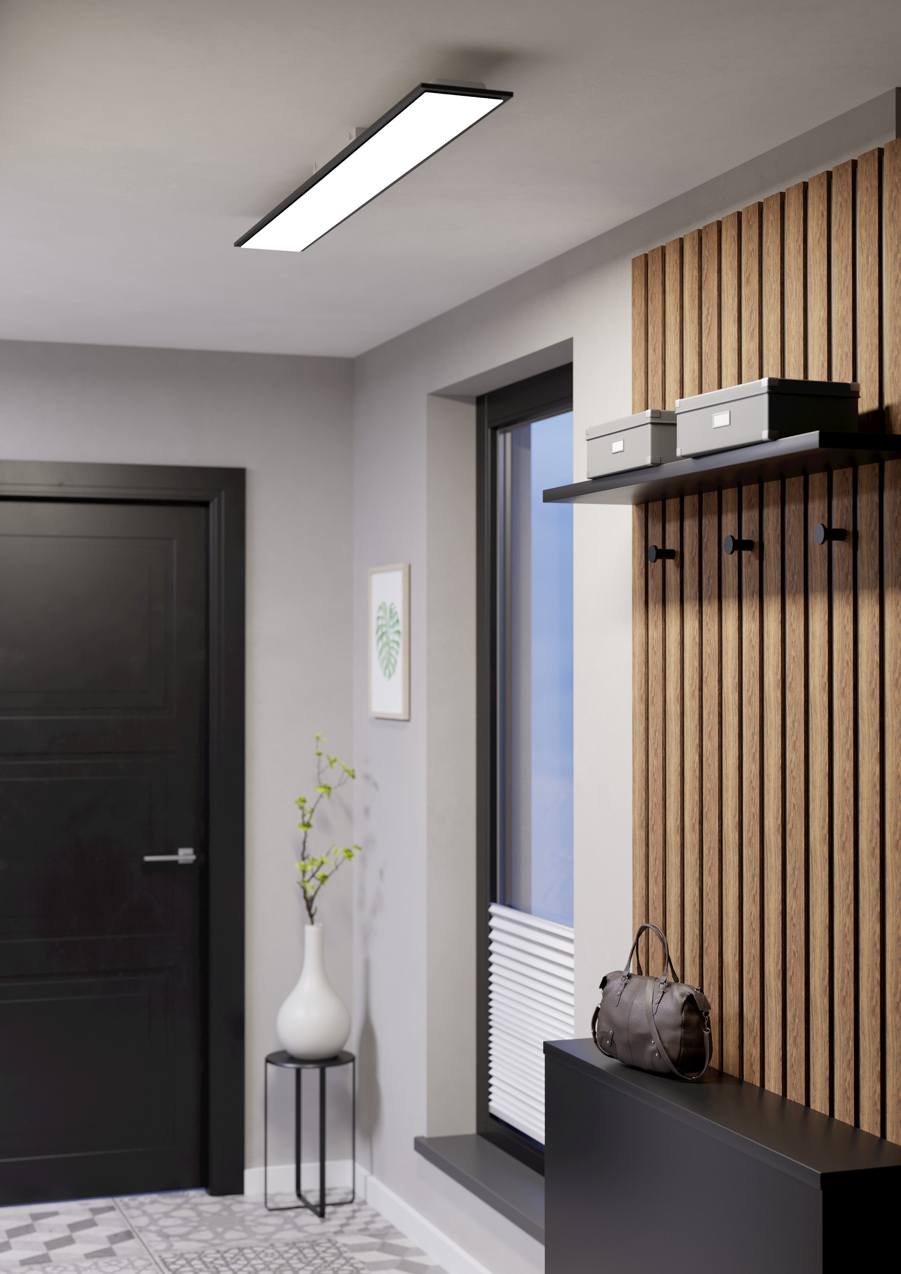 EGLO LED Deckenleuchte »MORADILLO-Z Deckenlampe - Stahl - LED - 28W - IP20« LED-Modul 1 Stk. Kaltweiß | Neutralweiß | RGB | Warmweiß Wohzimmerlampe, Esszimmerlampe, Schlafzimmer, L119,5 x B14,5 x H6,1 cm