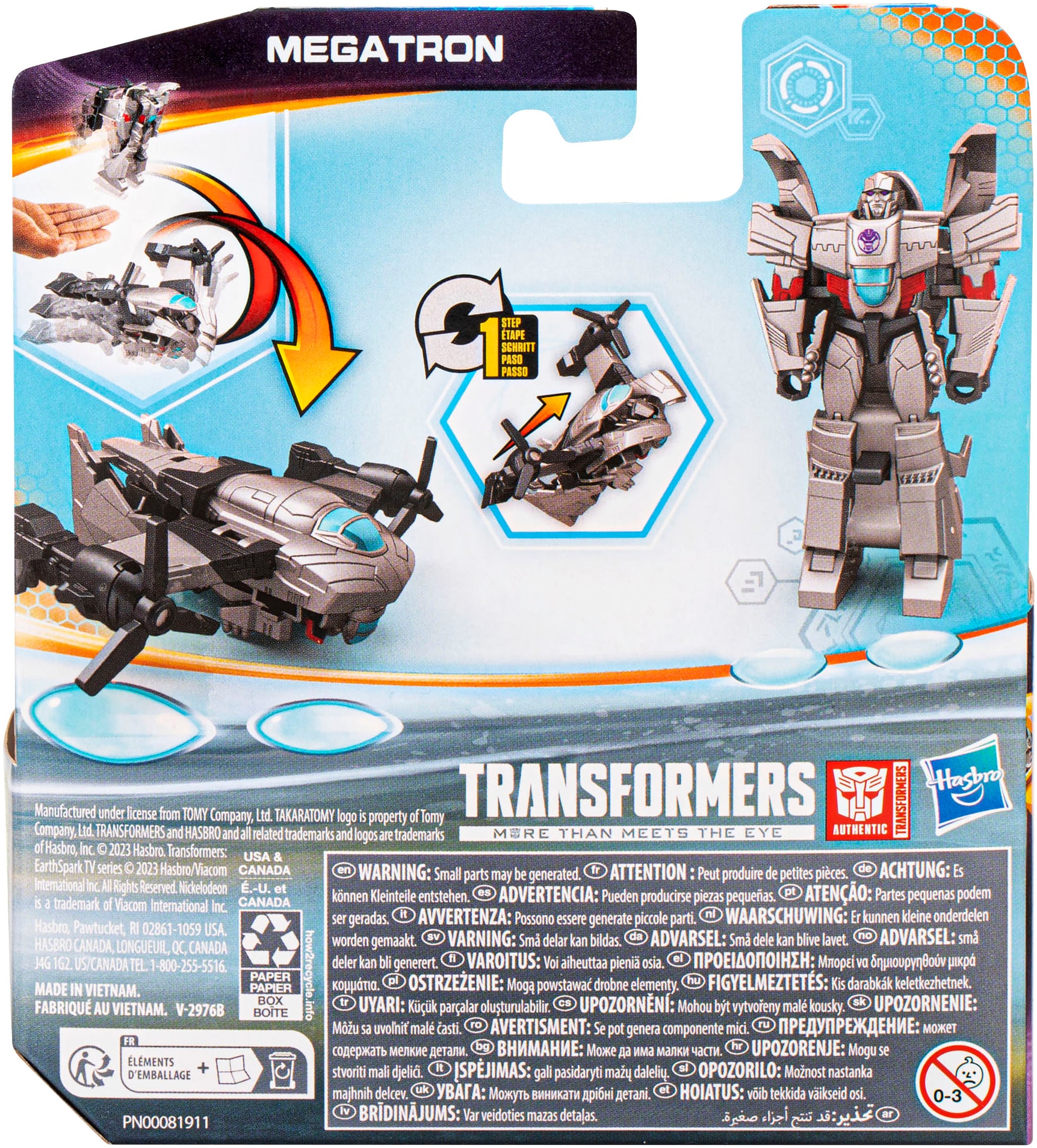 Hasbro Actionfigur »Transformers EarthSpark, 1-Step Flip Changer Megatron«