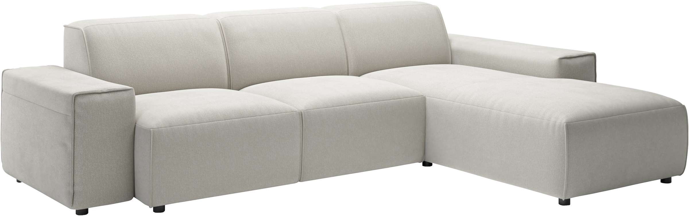 andas Ecksofa »Glimminge L-Form auch in Breitcord, Feincord + Easy care-Bezug,«, Breite 264, Zierkissen