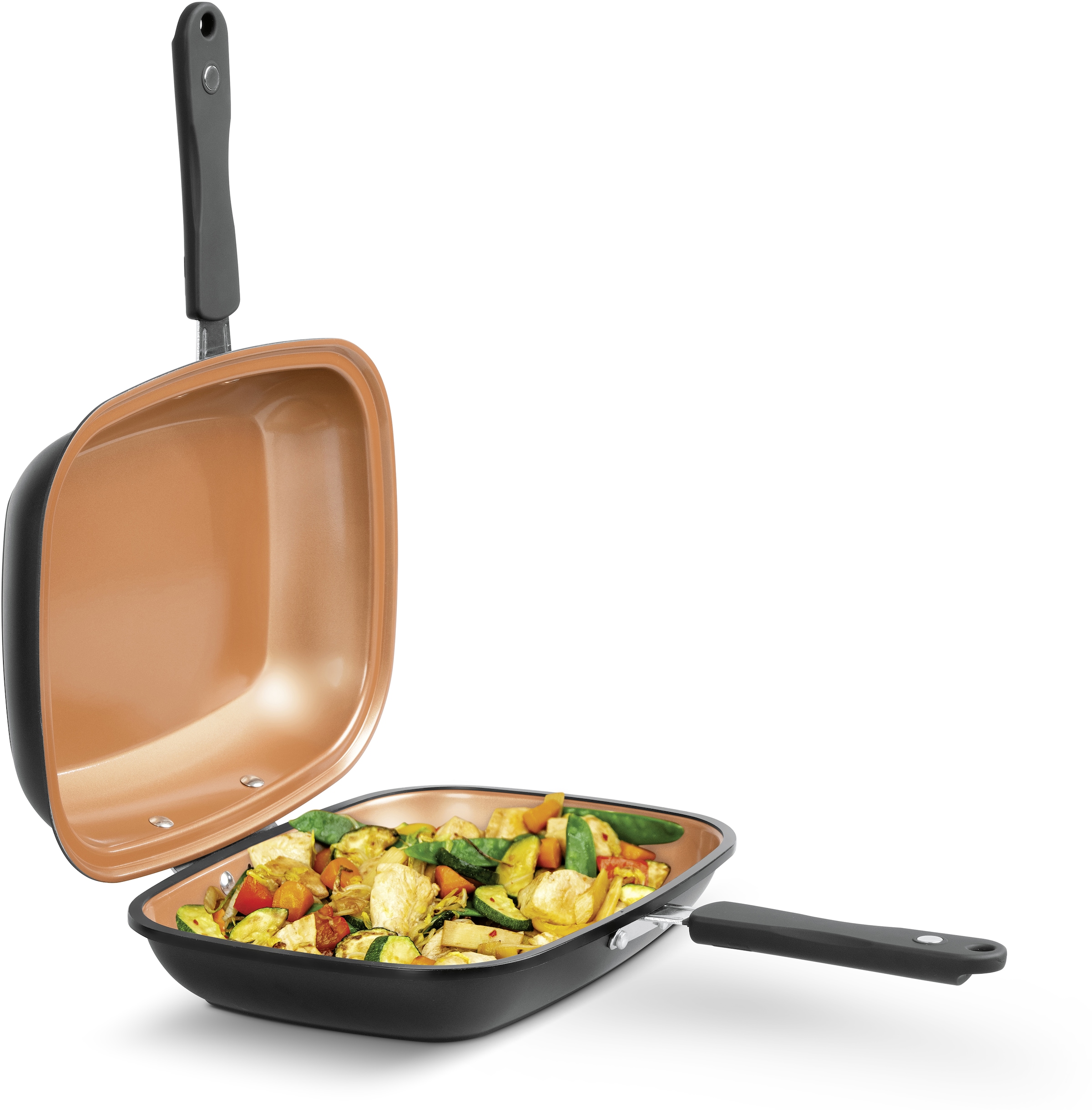 LIVINGTON Bratpfanne »Black Doubletta Basic Set« Aluminium 1 Stk. tlg. 2-in günstig online kaufen