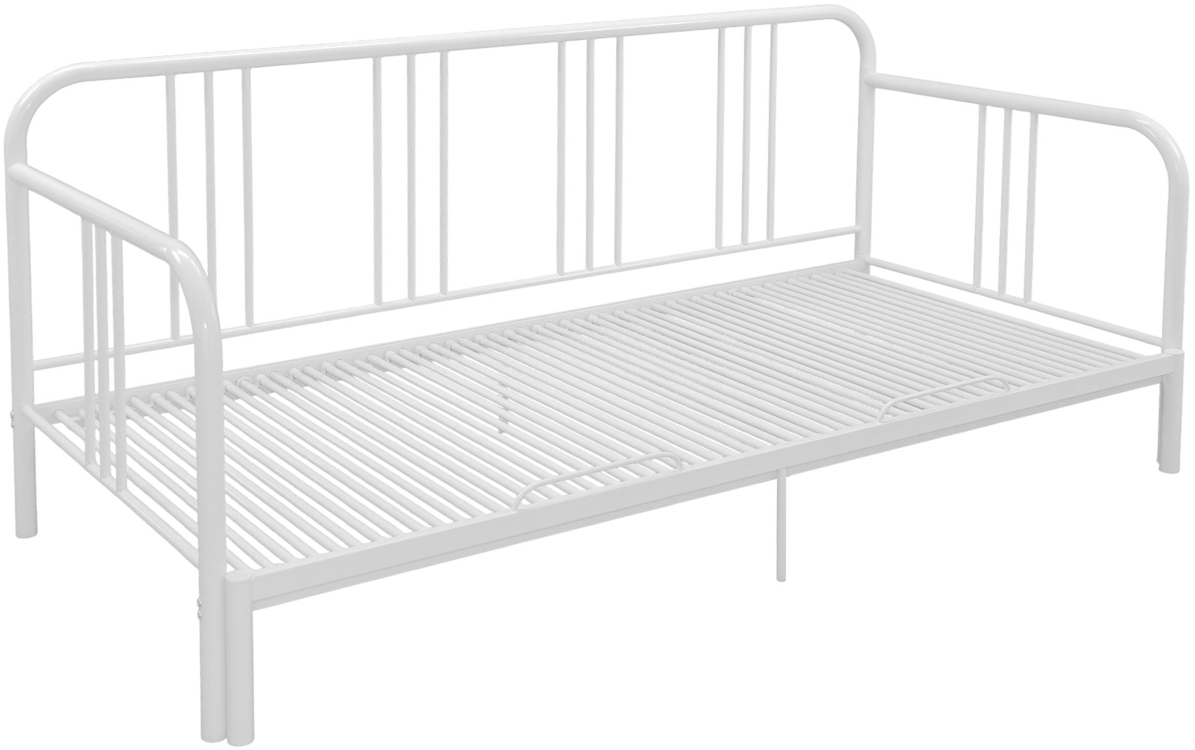 OTTO home Metallbett »Trento Bett Bettgestell Bestseller Doppelbett Ausziehbett« Bestseller Gästebett Sofabett Schlafzimmer,  Daybett mit Ausziefunktion im Landhausdesign weiß