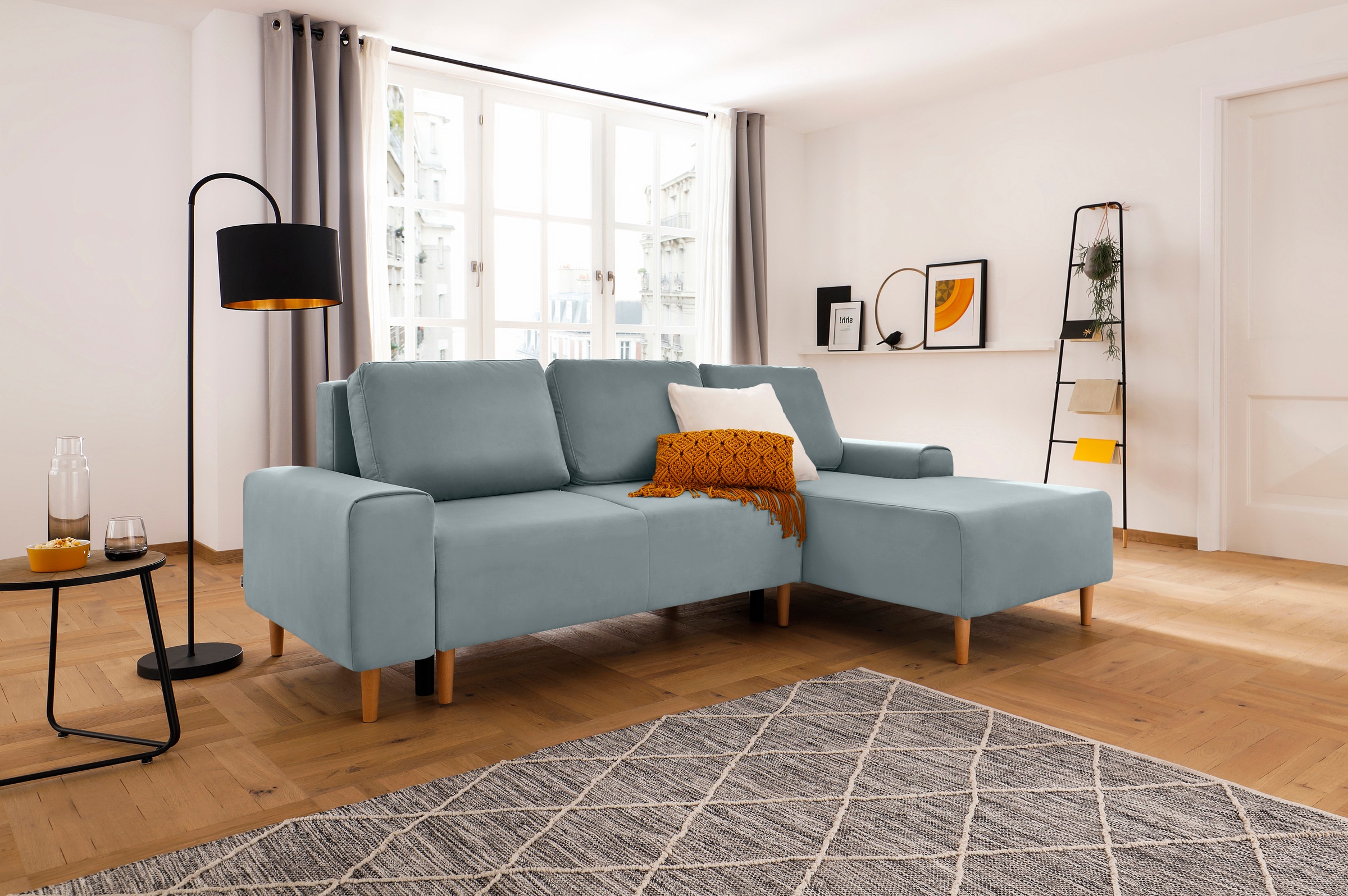 INOSIGN Ecksofa »Samu L-Form«, wahlweise mit Bettfunktion und Bettkasten günstig online kaufen