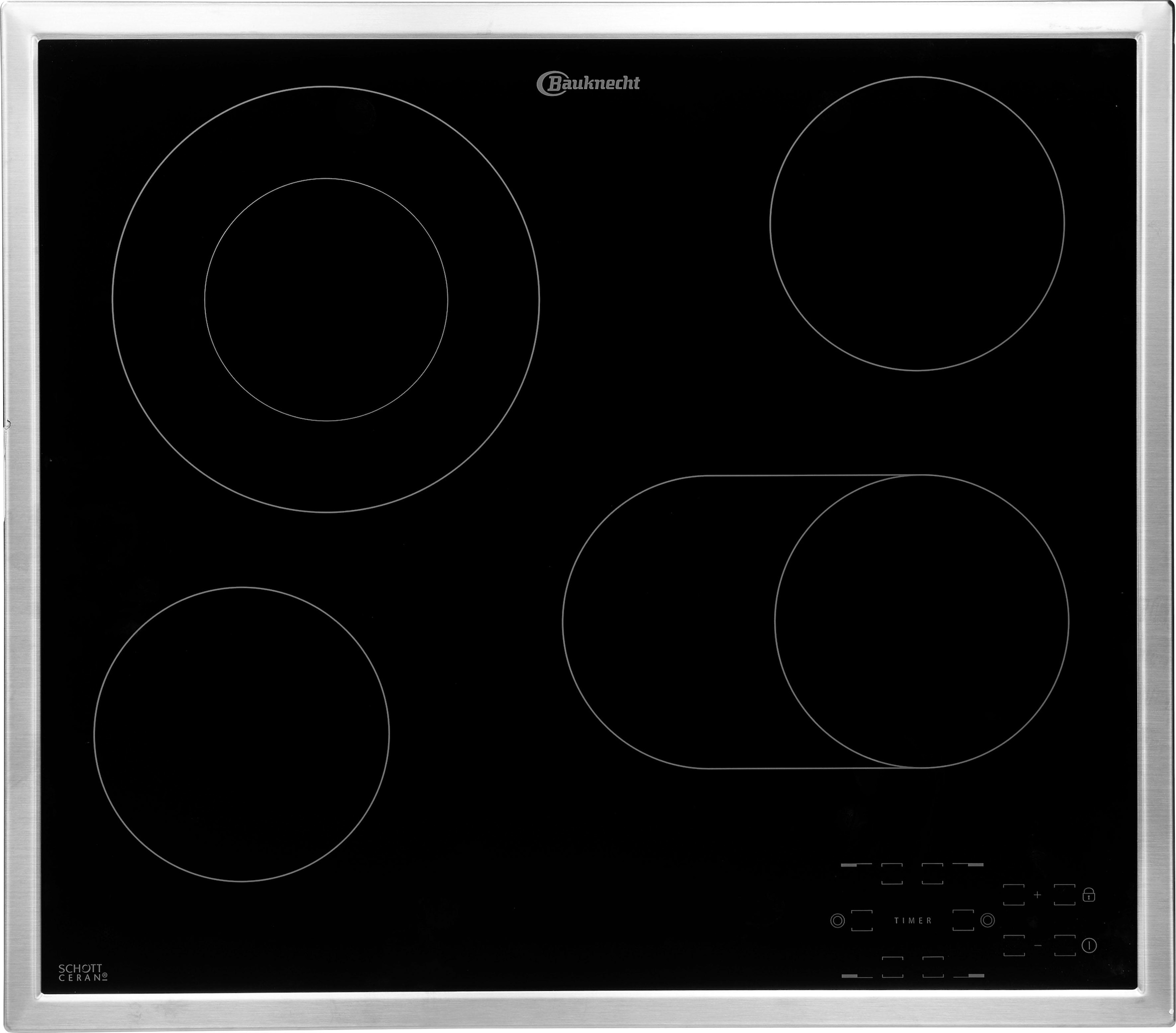 BAUKNECHT Backofen-Set »BAKO VULCANO«, BAR2 KP8V2 IN, mit 2-fach-Teleskopauszug, Pyrolyse-Selbstreinigung, PowerHeißluft