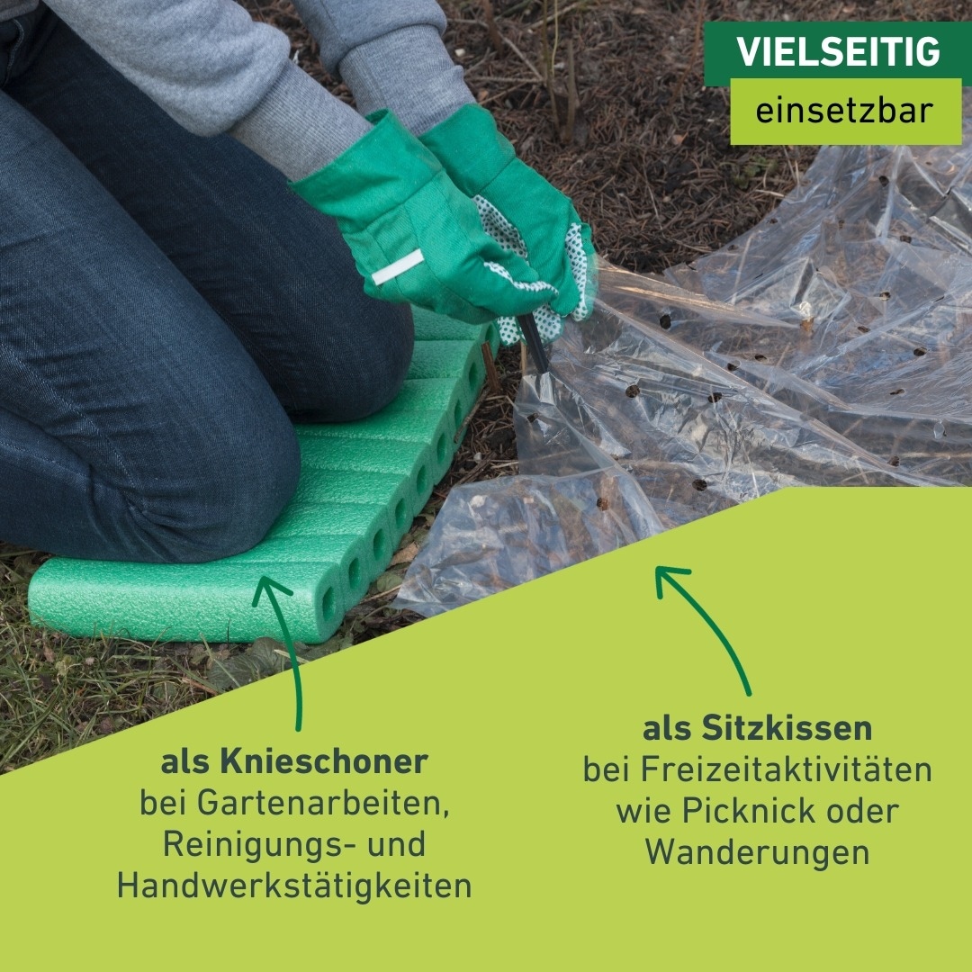 Windhager Kniekissen »für Gartenarbeit im Haus auch als Sitzpolster geeignet« wasserdicht und wärmedämmend, grün, 41x20x4,5 cm