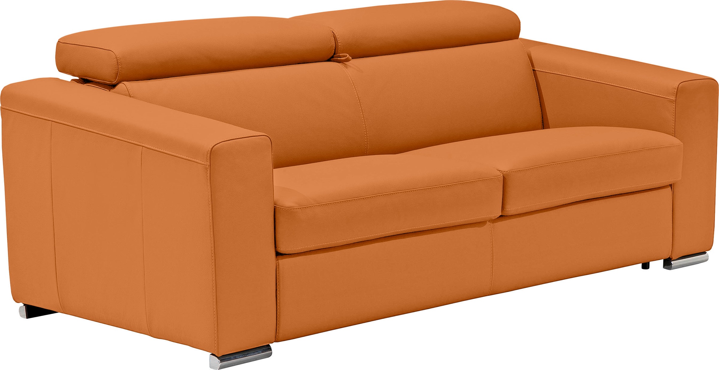 Egoitaliano Schlafsofa »Cabiria, Design und super Sitz- und Liegekomfort«, Sofa inkl. Schlaffunktion, Kopfteile verstellbar, mit Metallfüßen