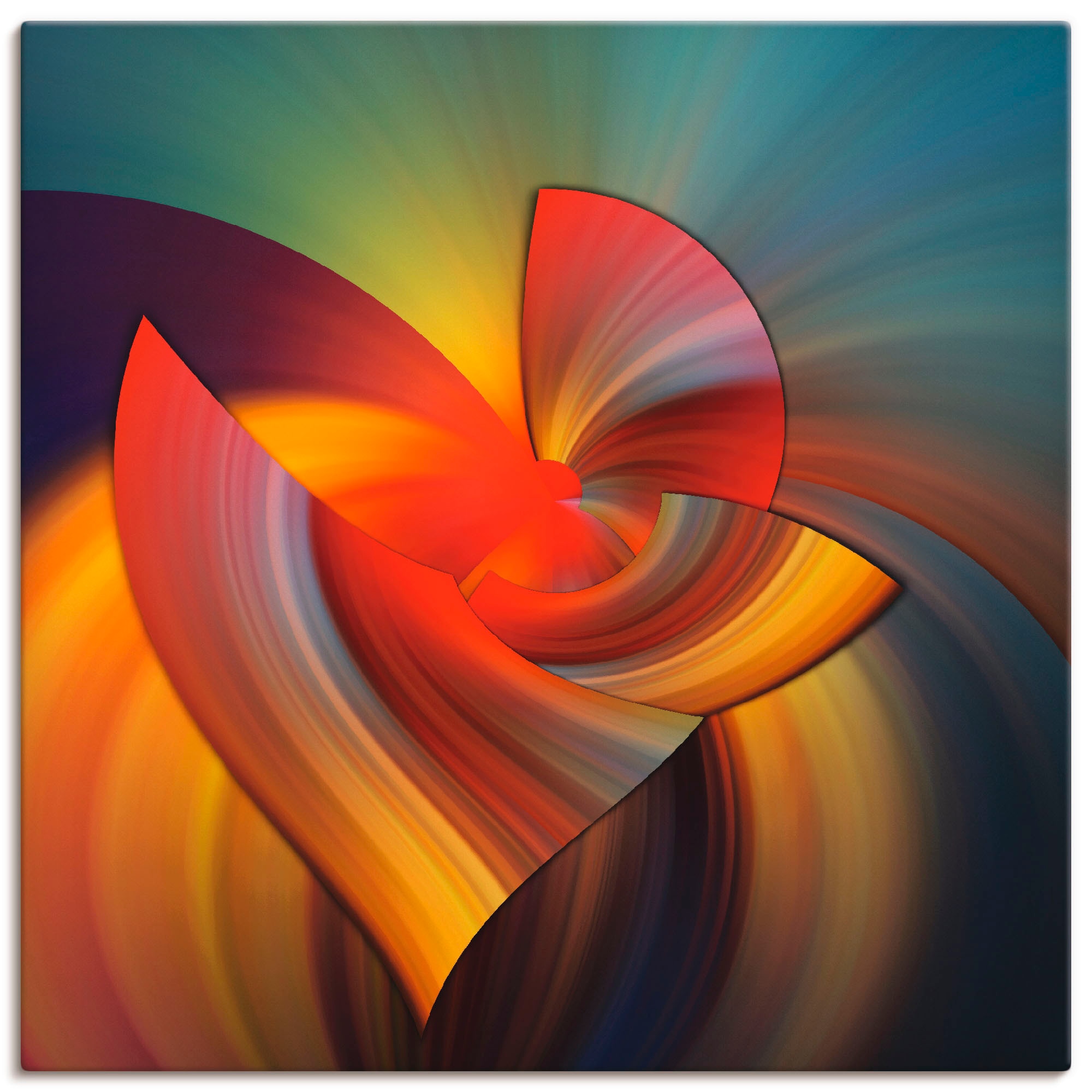 Artland Wandbild »Abstraktes in bunt«, Muster, (1 St.), als Leinwandbild, P günstig online kaufen