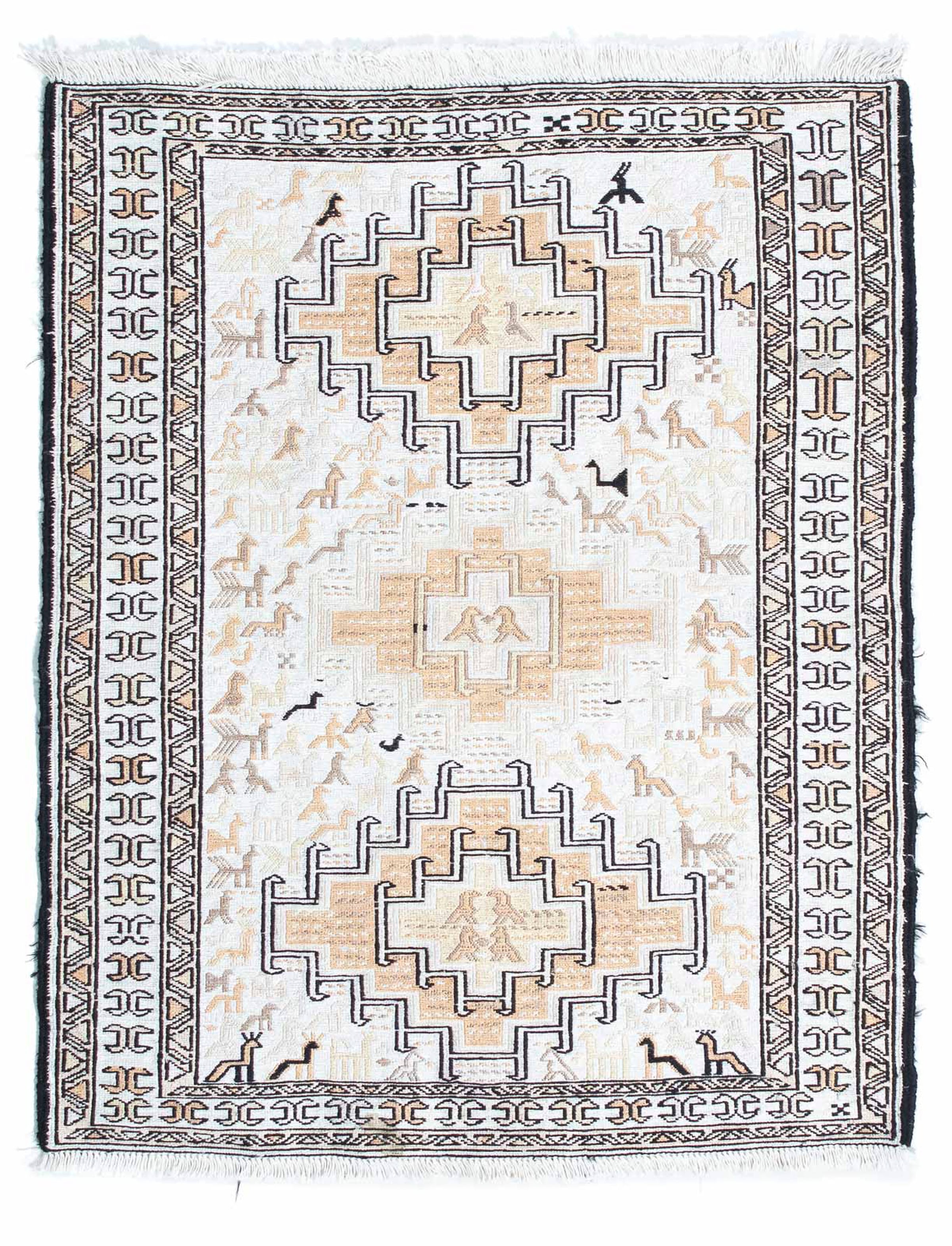 morgenland Wollteppich »Kelim - Oriental - 95 x 71 cm - beige«, rechteckig, günstig online kaufen