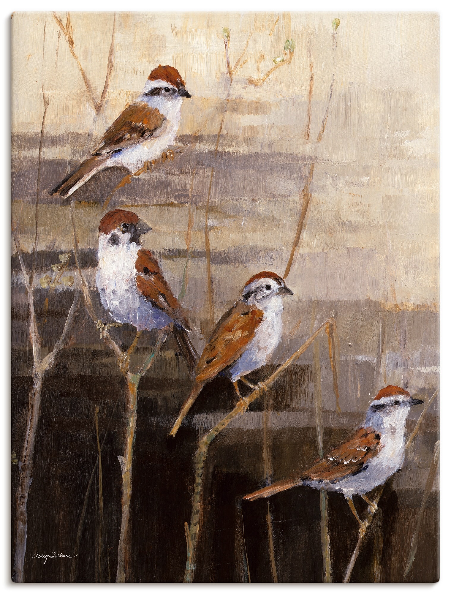 Artland Wandbild »Abend Heiligtum II« Vögel 1 Stk. tlg. als Leinwandbild, P günstig online kaufen