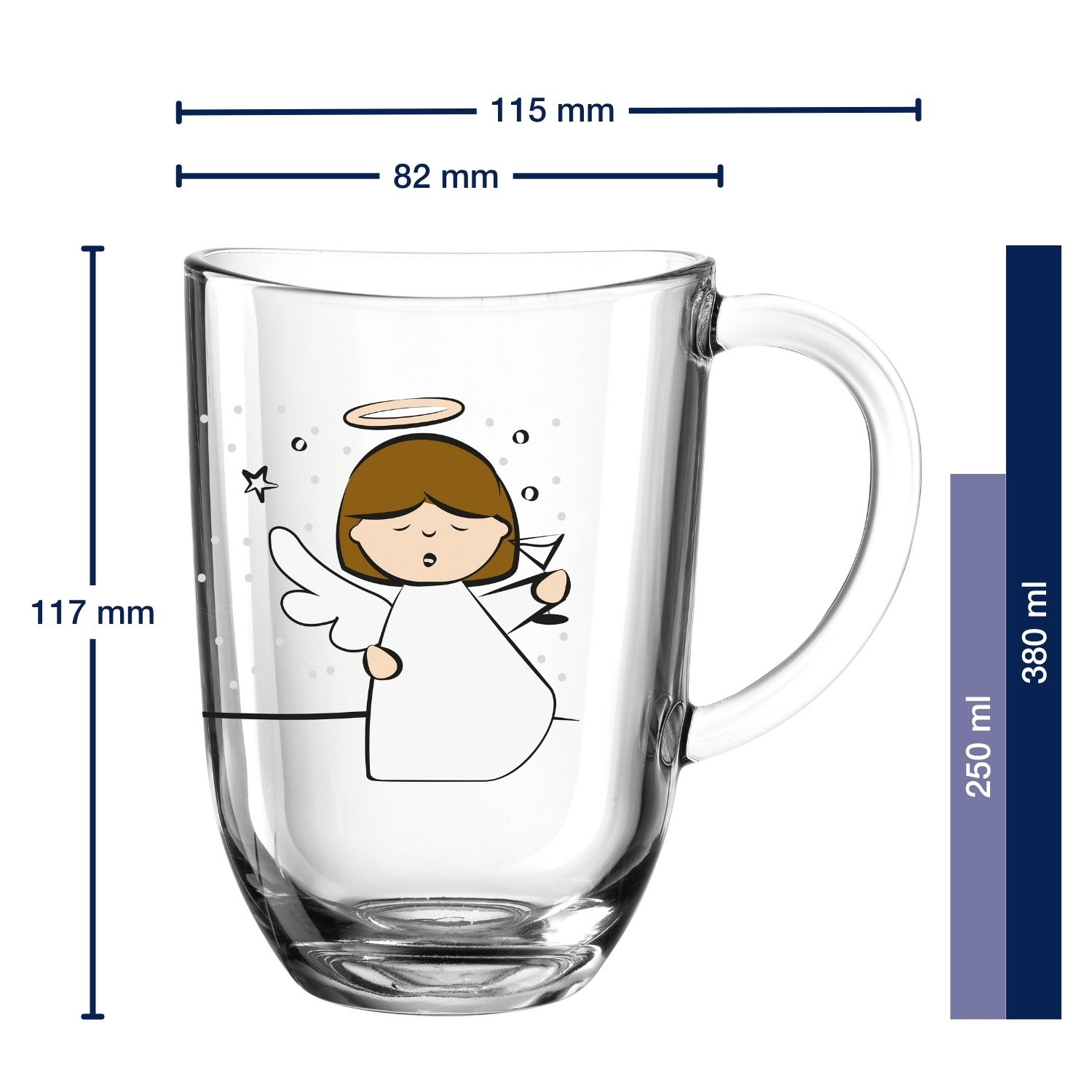 LEONARDO Tasse »SILENZIO mit Motiv«, (1 tlg.), Engel, 380ml