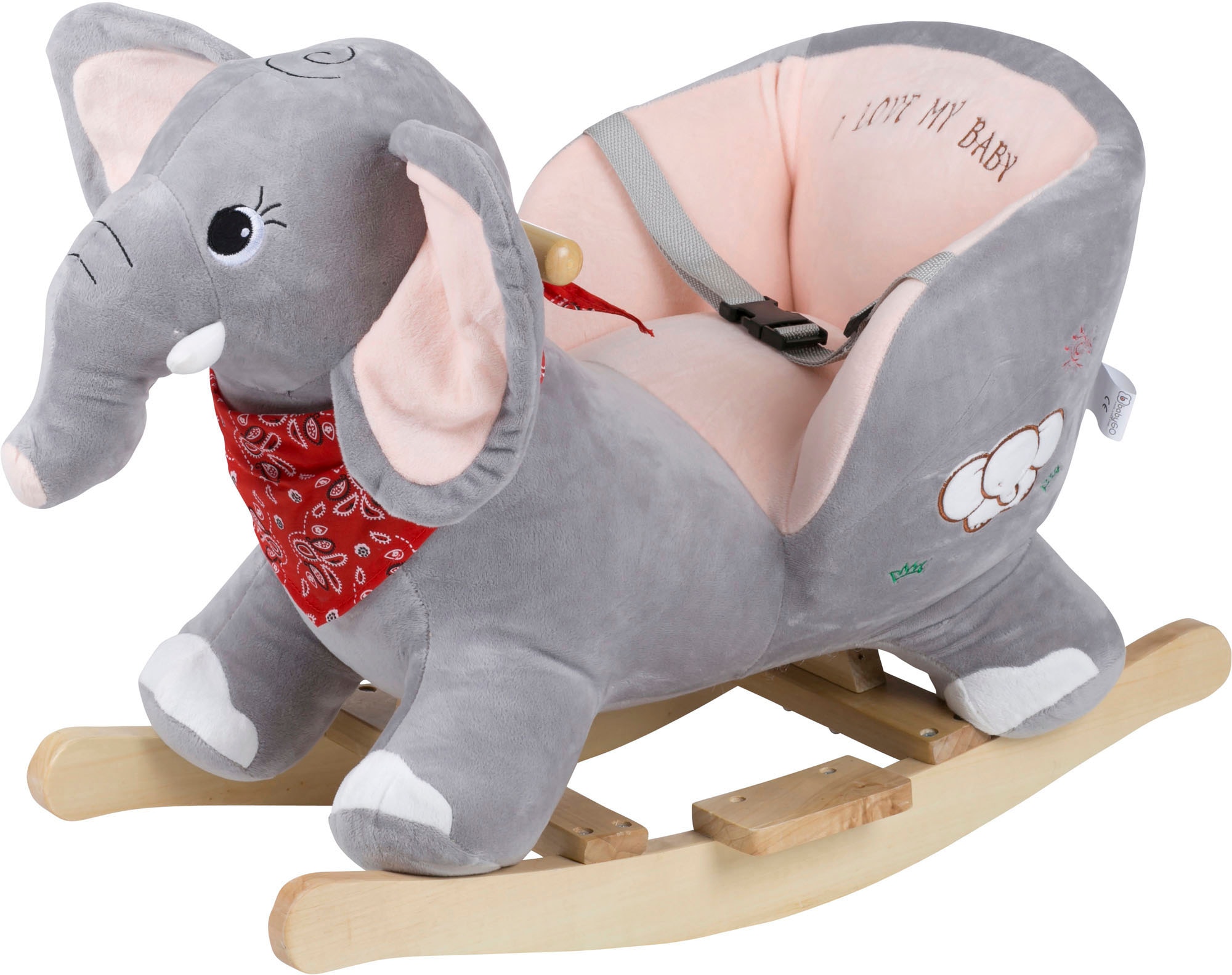 BabyGo Schaukeltier »Rocker Elefant«, mit Kufen und Griffen aus Birkenholz