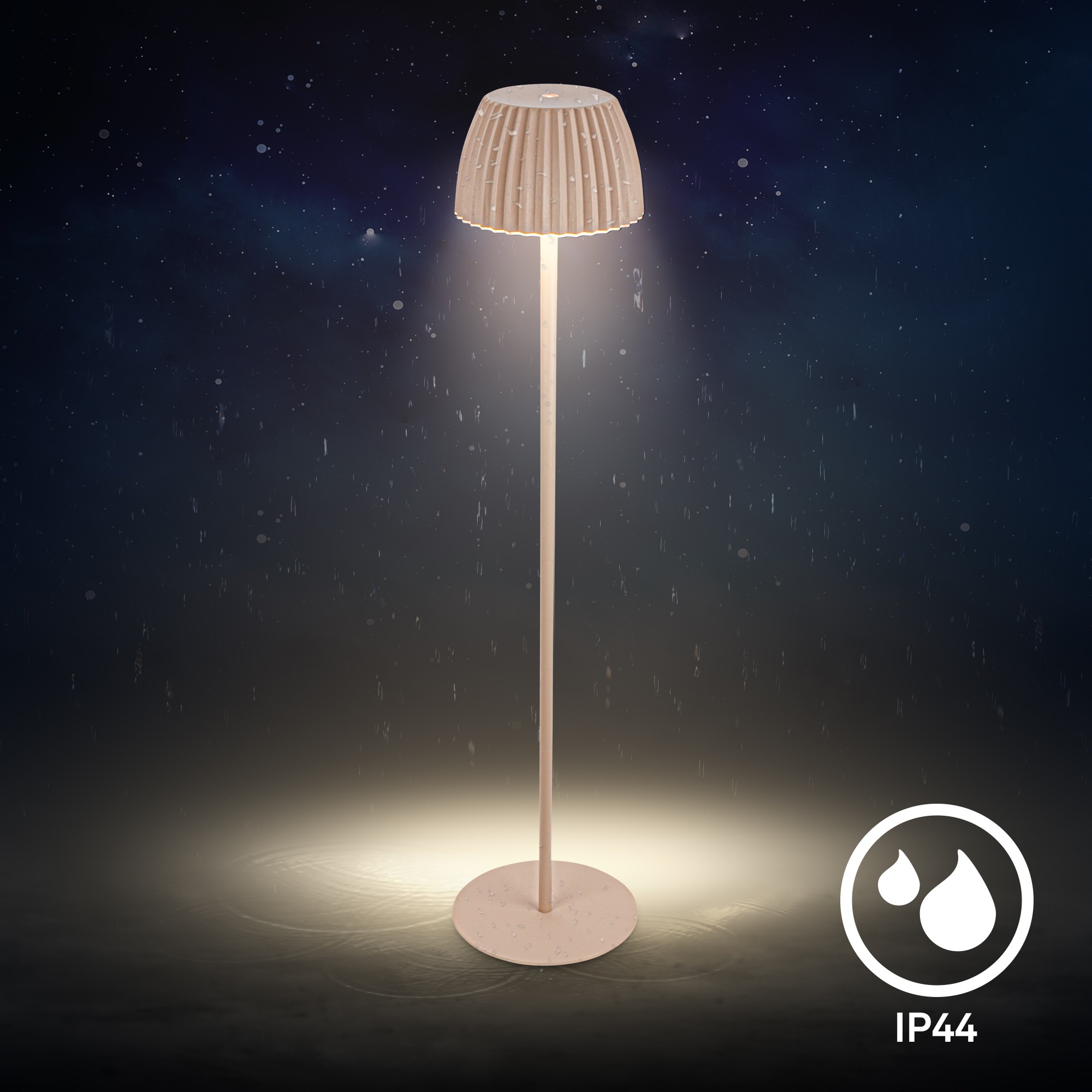 Briloner Leuchten LED Stehlampe »Akku LED Stehleuchte, beige«