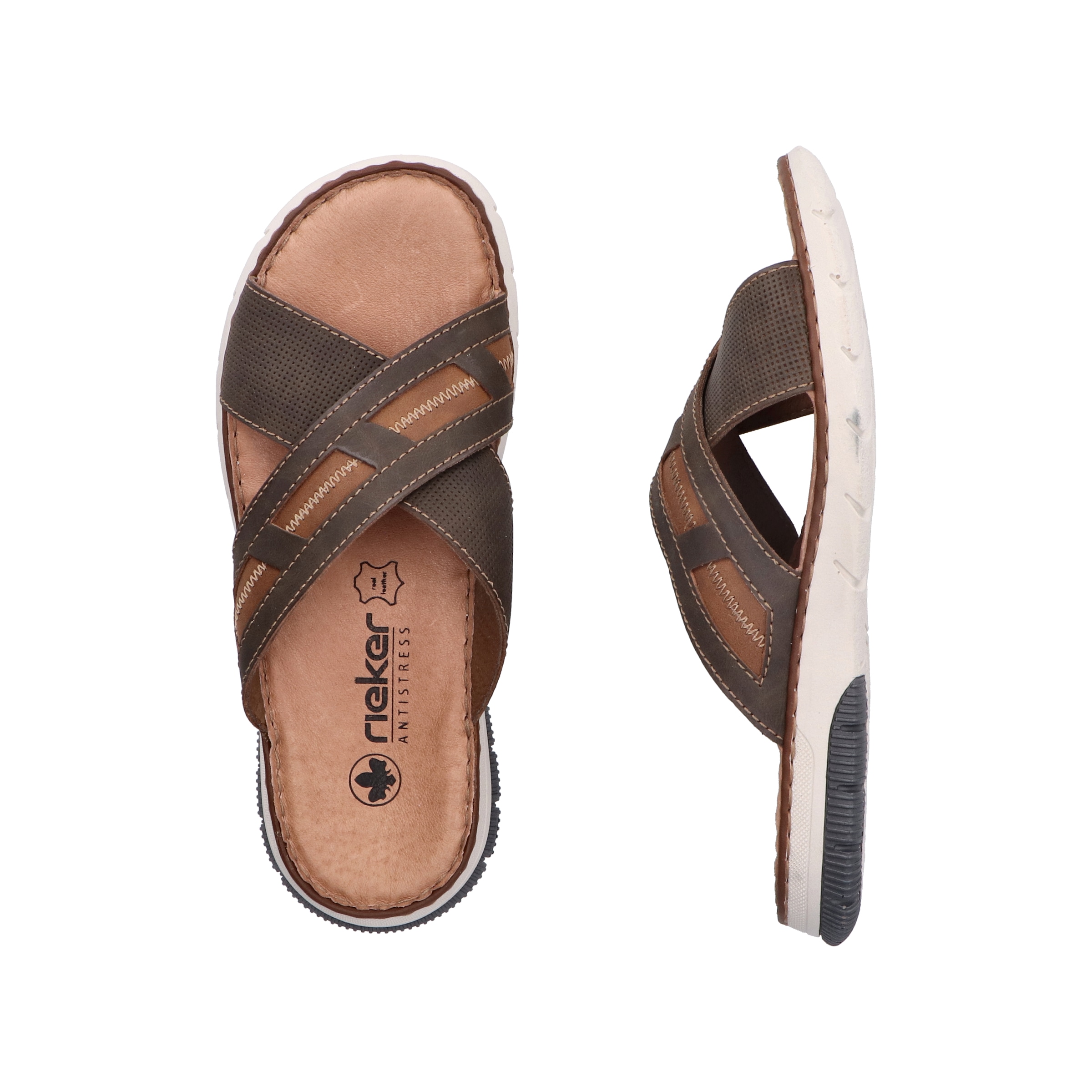 Rieker Pantolette, Sommerschuh, Strandschuh, Schlappen mit weicher Innensohle
