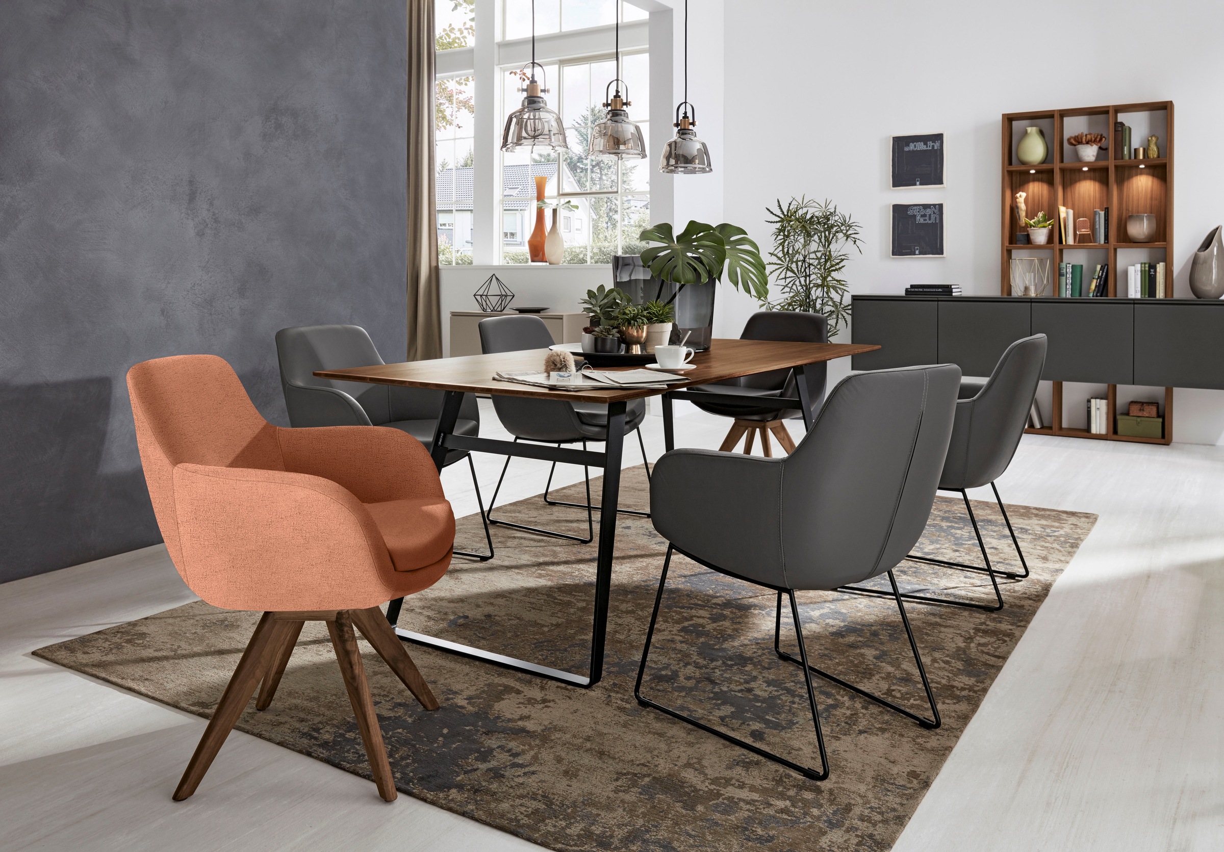 Musterring Esszimmerstuhl »Tavia« (Set) 2 Stk.Stativgestell Wildnussbaum, D günstig online kaufen