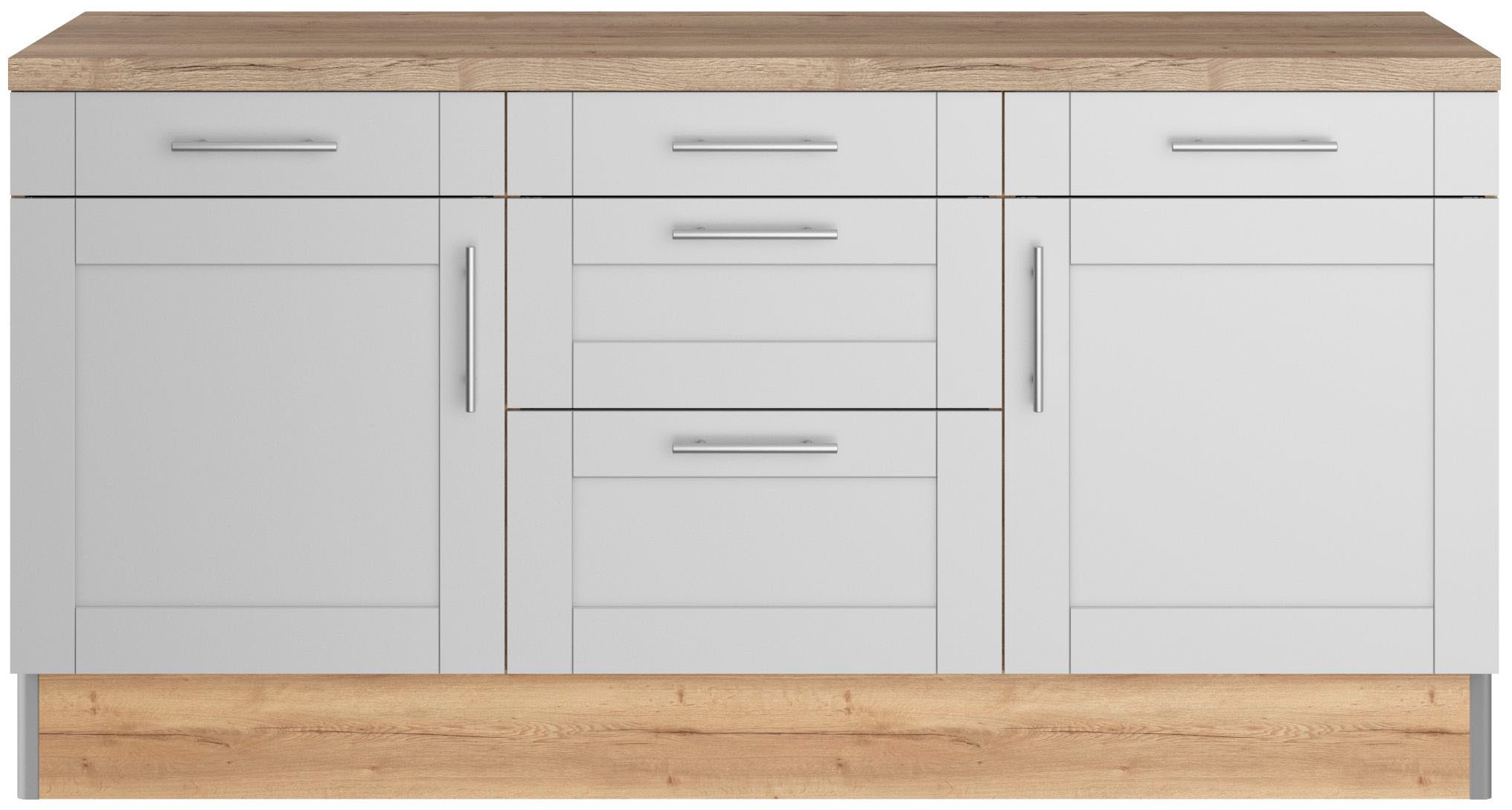 KOCHSTATION Küche »KS-Ahus«, 180 cm breit, ohne E-Geräte, Soft Close Funktion, MDF Fronten