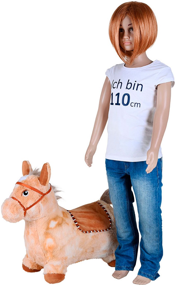 Knorrtoys® Hüpftier »Pferd beige«, inkl. Luftpumpe, mit Kuschelbezug