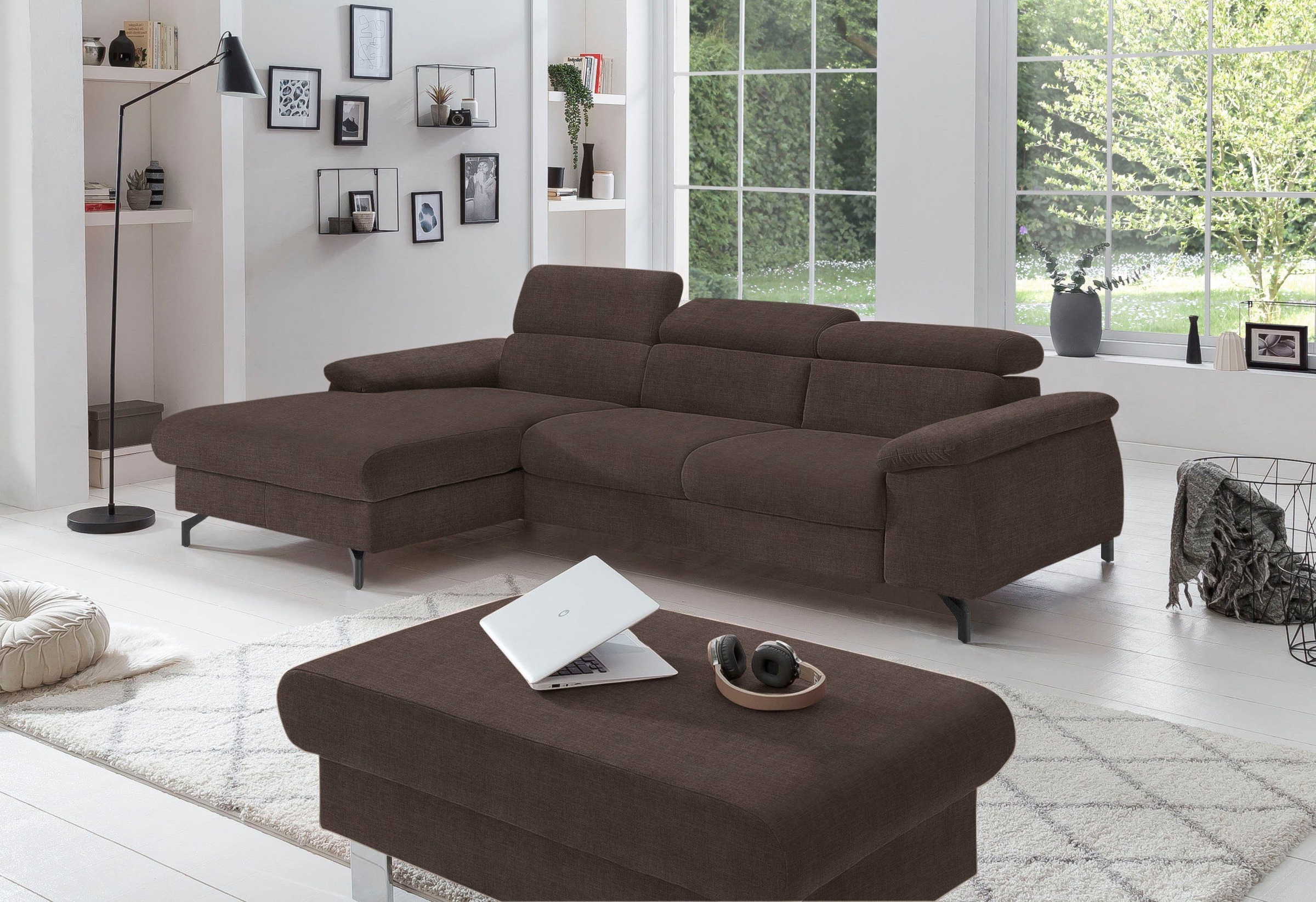 COTTA Polstergarnitur »Kitty L-Form, B: 242 bzw. 100 cm (Set: Ecksofa & Hoc günstig online kaufen