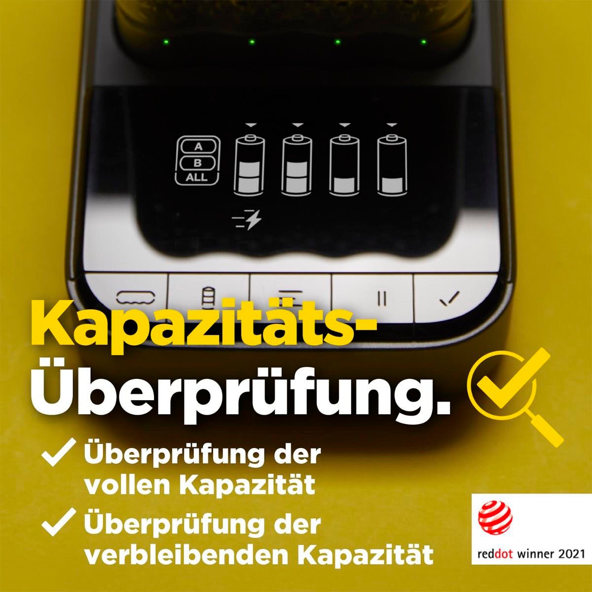 GP Batteries USB-Ladegerät »GP ReCyko P461«, mit 4 Steckplätzen für NiMH-Akkus, mit LCD Anzeige